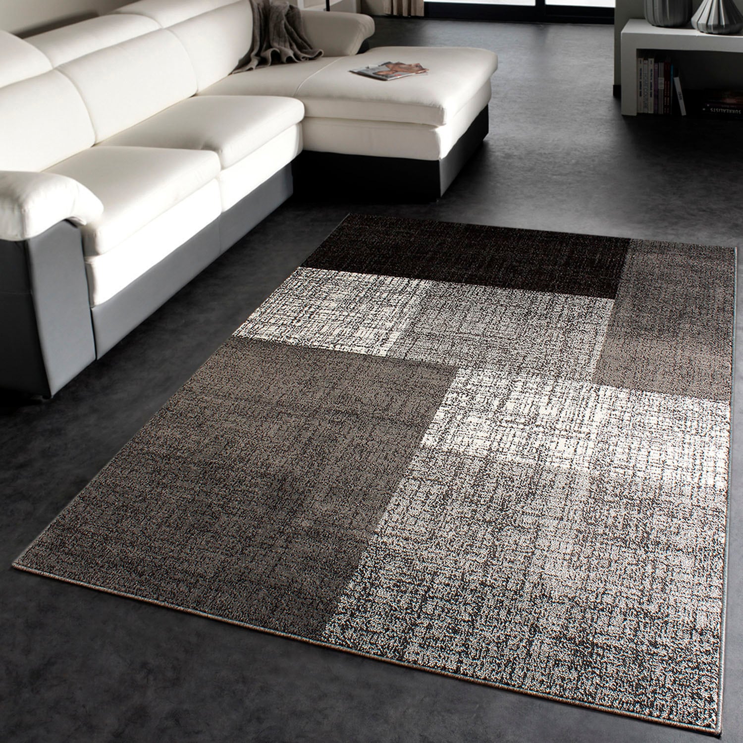 Paco Home Teppich »Mondial 105«, ideal Wohnzimmer im & Muster, Schlafzimmer online rechteckig, modernes Kurzflor, Karo kaufen