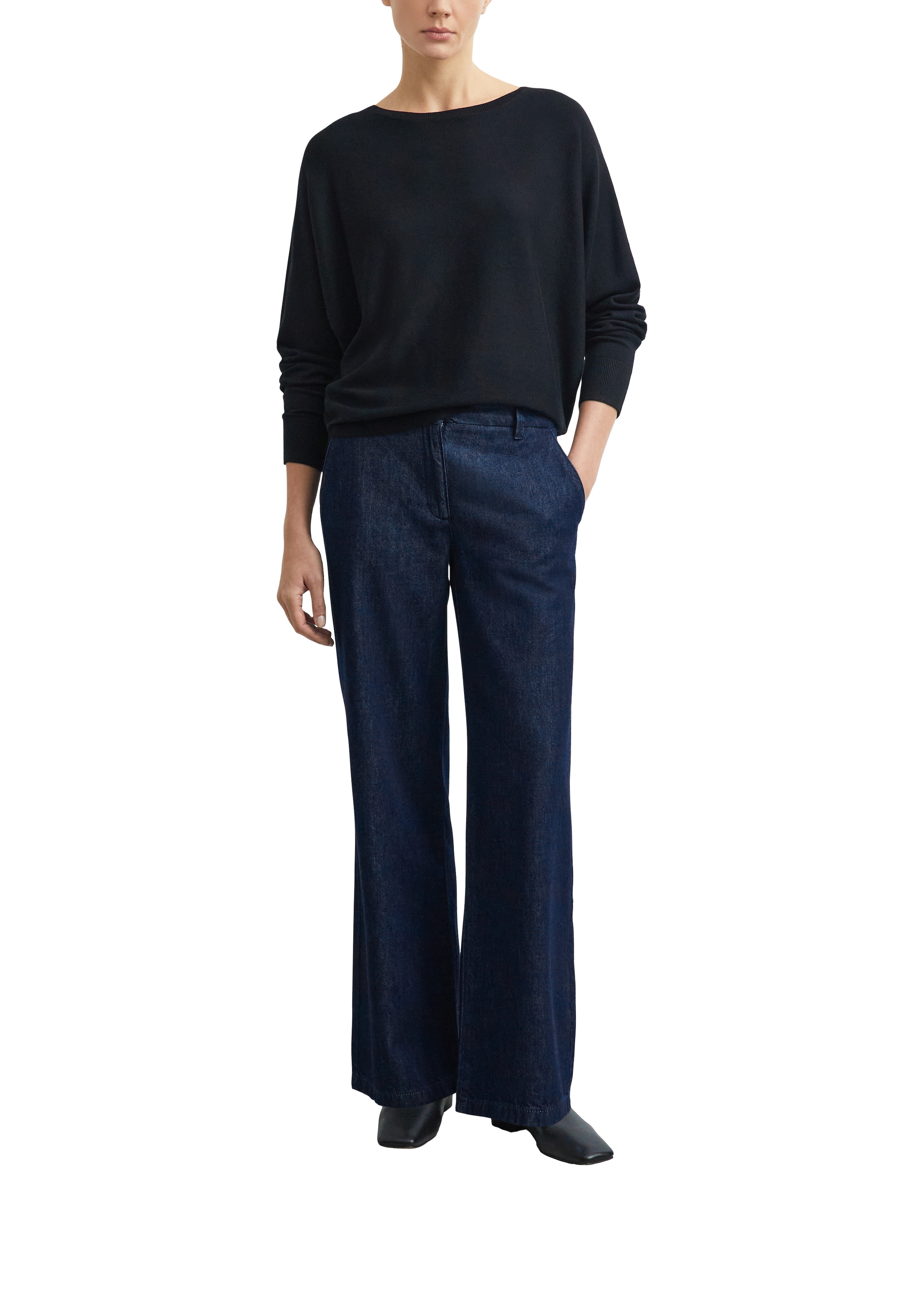 Comma Strickpullover Rundhals / mit Viskose