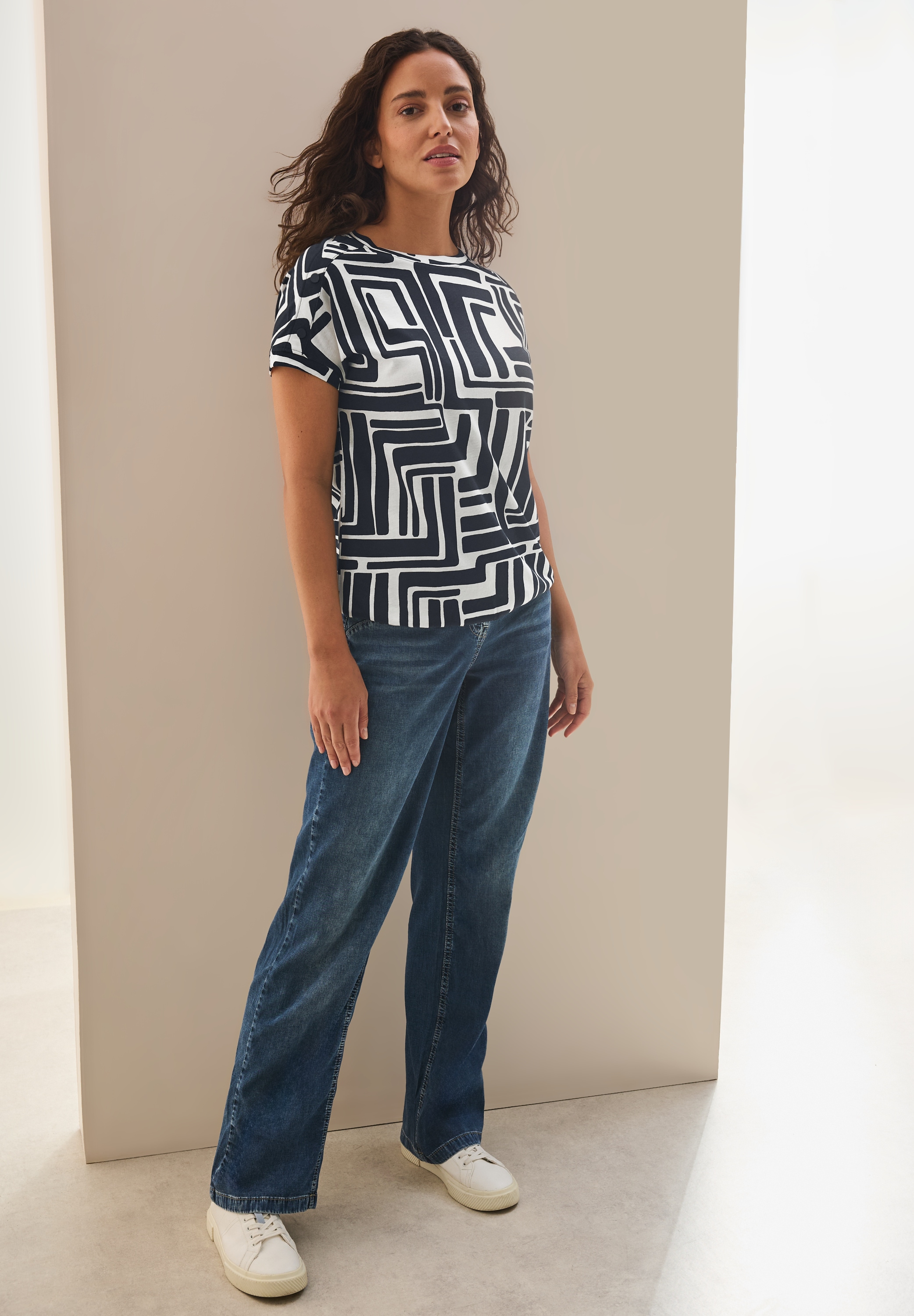 Cecil T-Shirt, mit All-Over Print