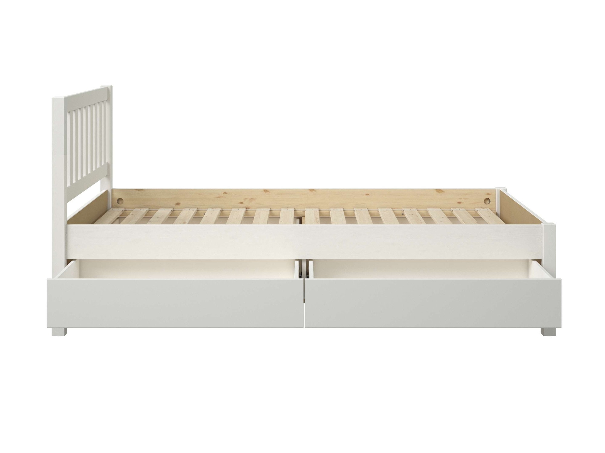 OTTO home Stauraumbett »Synnra, maximaler Stauraum, 4 Schubladen, Made in EU, Landhausstil« FSC® zertifiziert, Kassettenfront, Stauraumlösung und Komfort