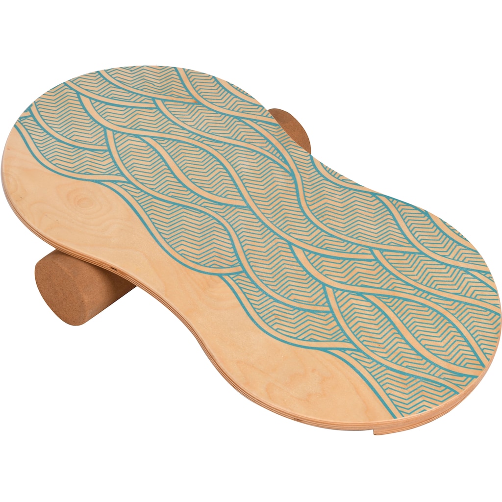 body coach Balanceboard »Woodboard II«, (Set, 2 tlg.), Balancebrett aus mehrlagigen Ahornholz, Rolle aus Kork