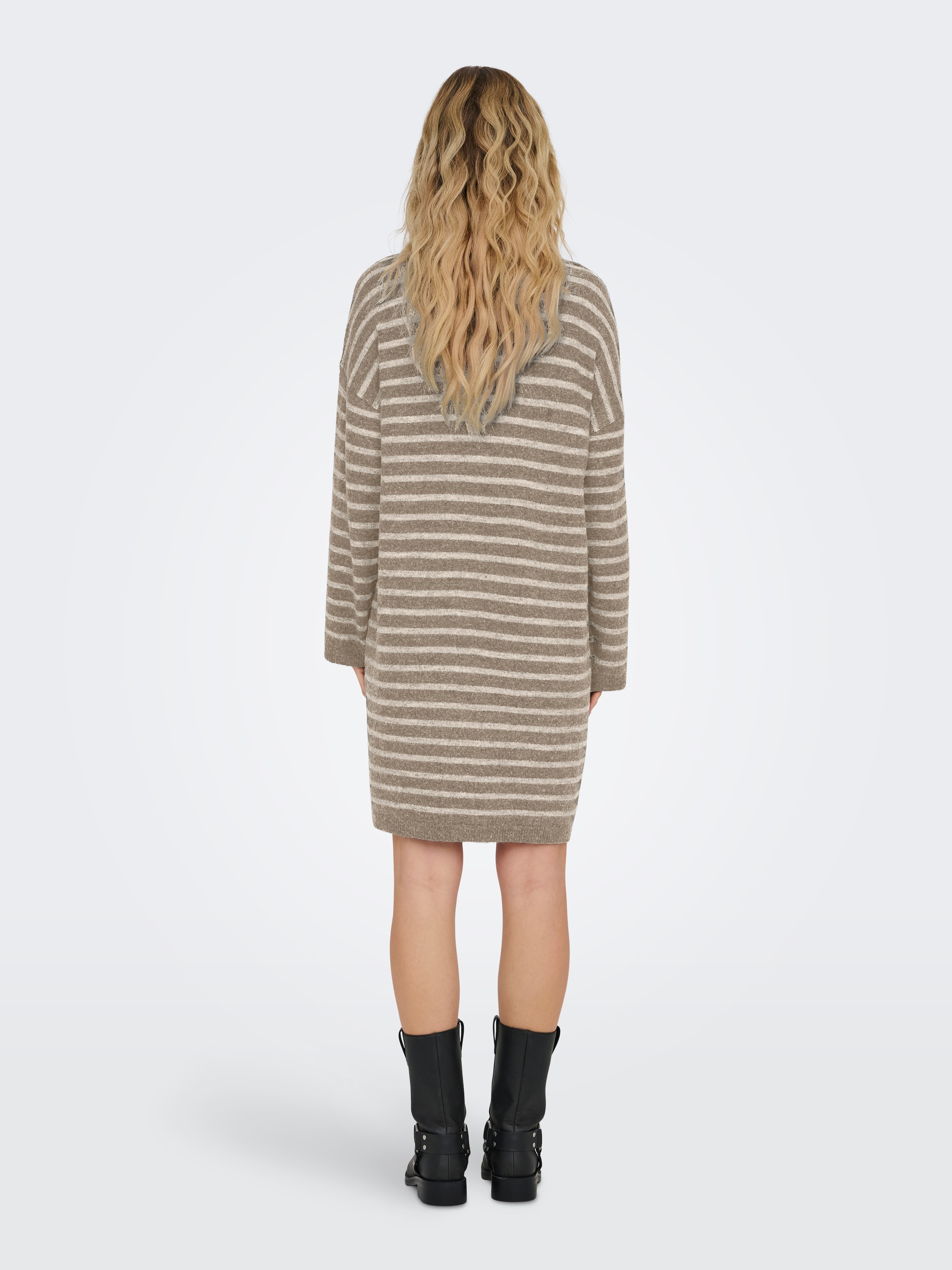 ONLY Strickkleid »ONLTALIO LS STRIPE ROLLNECK DRESS BF KNT«