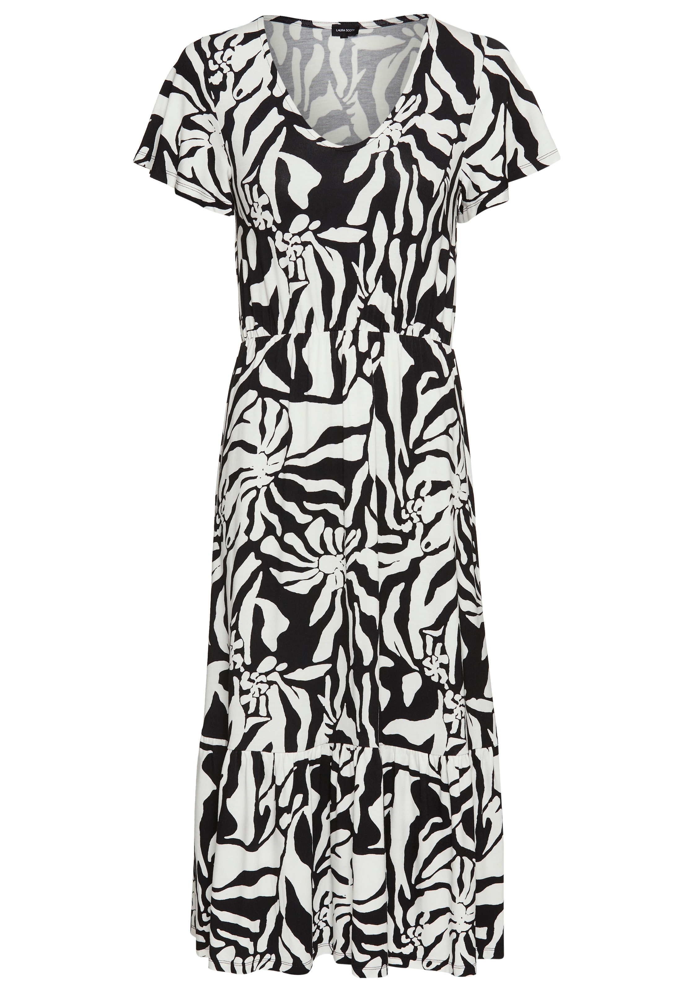 Laura Scott Sommerkleid, im auffälliger Zebra-Optik mit Flügel-Ärmeln - NEUE KOLLEKTION