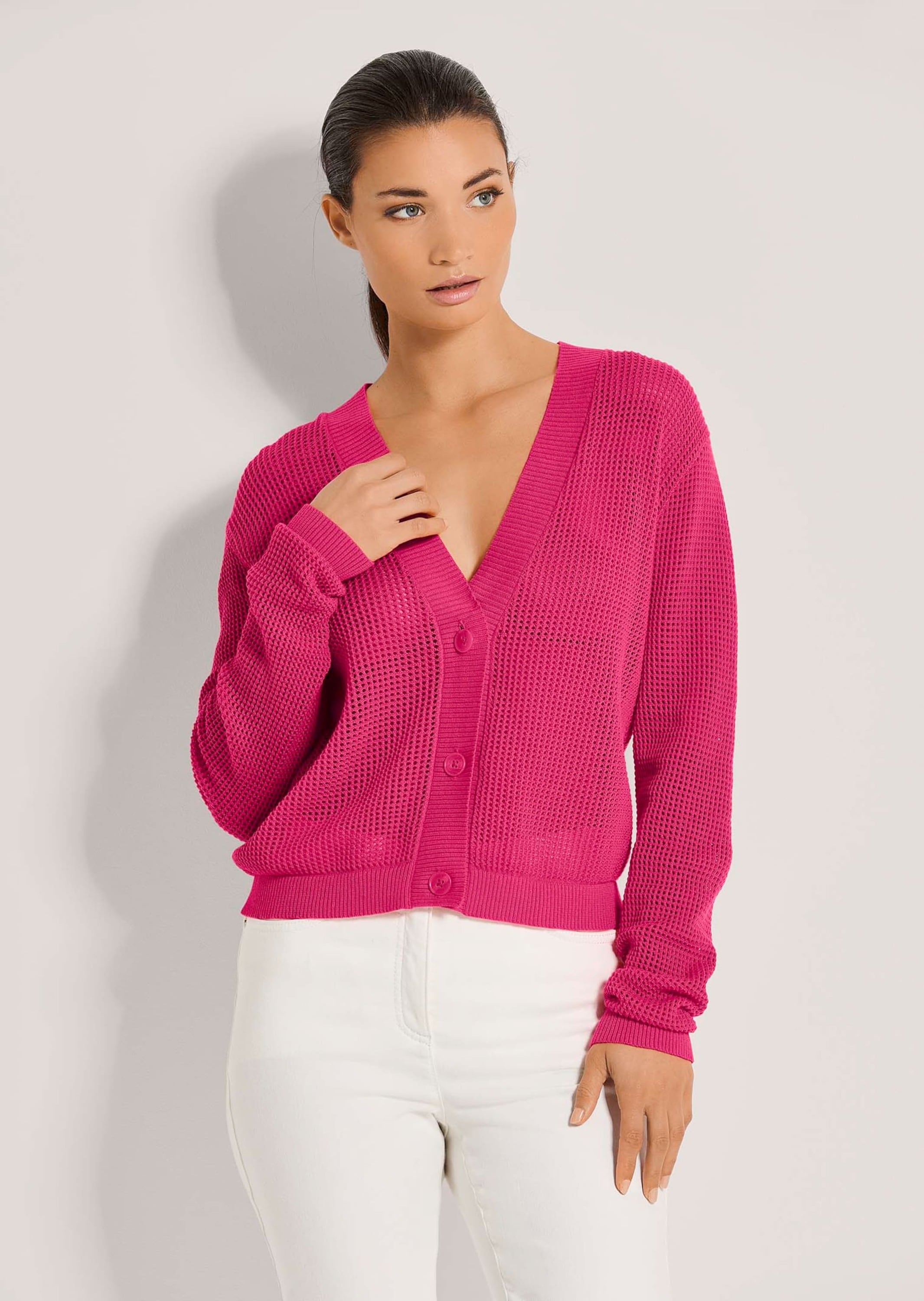 MADELEINE Strickjacke »Strickjacke Kurze Ajour-Strickjacke«