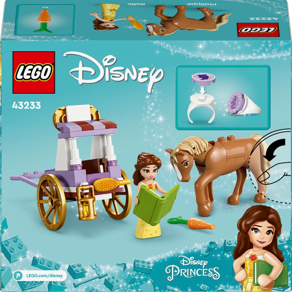 LEGO® Konstruktionsspielsteine »Belles Pferdekutsche (43233), LEGO Disney Princess«, (62 St.)