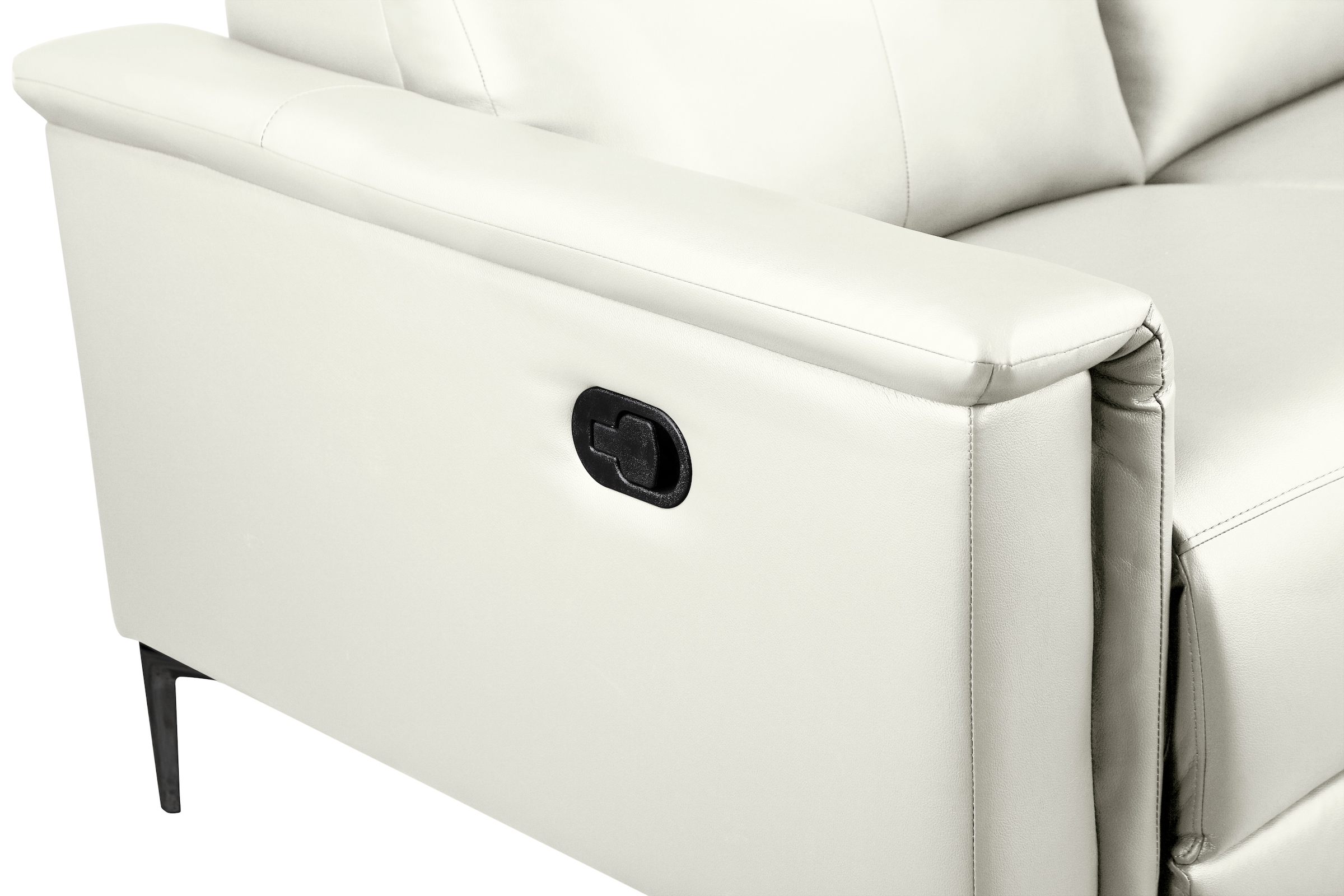 OTTO home 2-Sitzer »LUND Lederoptik, 160 cm, mit Relaxfunktion und Kopfteilverstellung« manuell od. elektrisch (m.USB-A), Federkern und Kopfteilverstellung