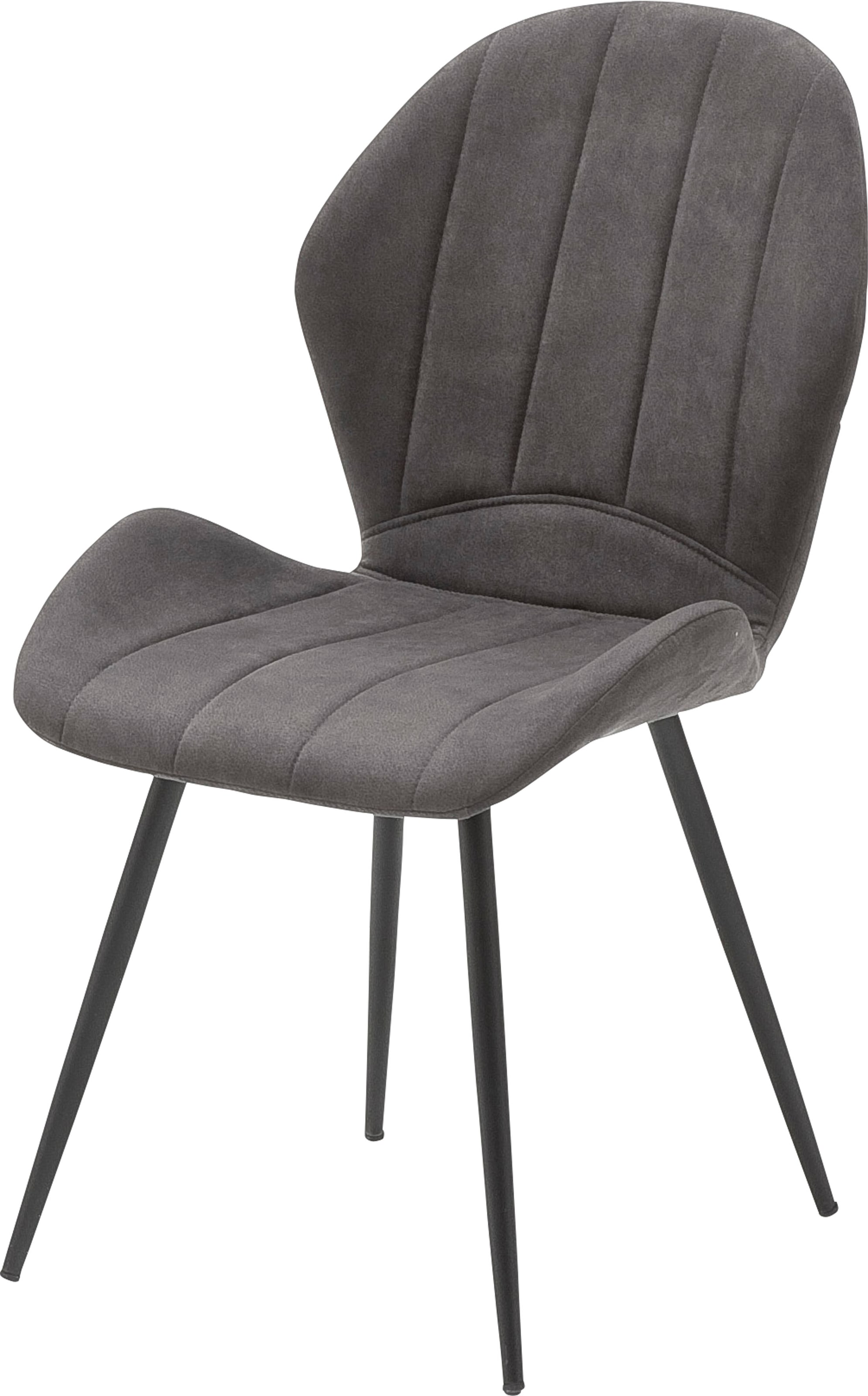 MCA furniture 4-Fußstuhl »Lima«, (Set), 2 St., 2er Set Stühle mit Stoffbezug im Antiklook, Stuhl belastbar bis 120 kg