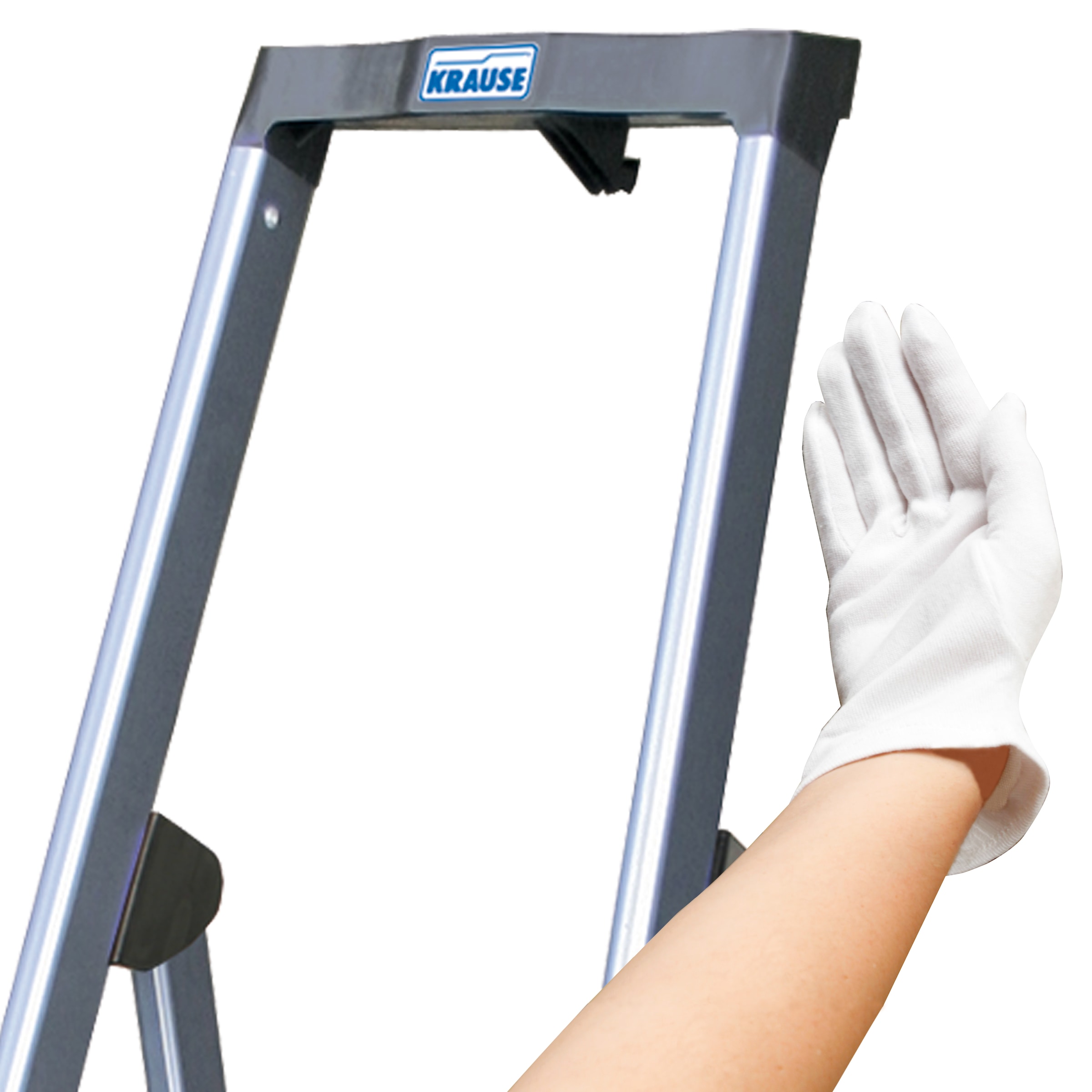 KRAUSE Stehleiter »SePro S«, Alu eloxiert, 1x6 Stufen, Arbeitshöhe ca. 325 cm