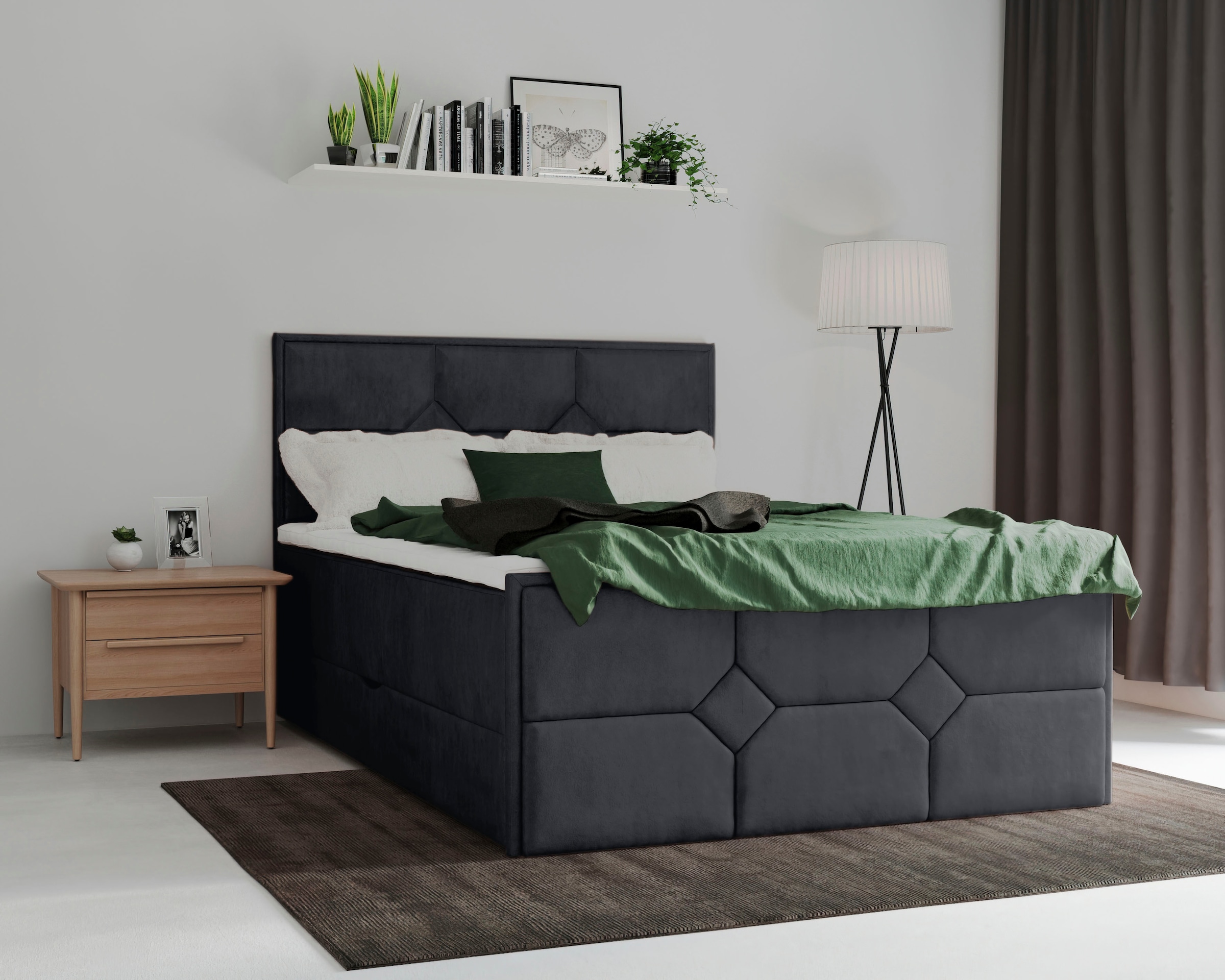 Boxspringbett »Ambre«, mit Taschen-Federkernmatratze