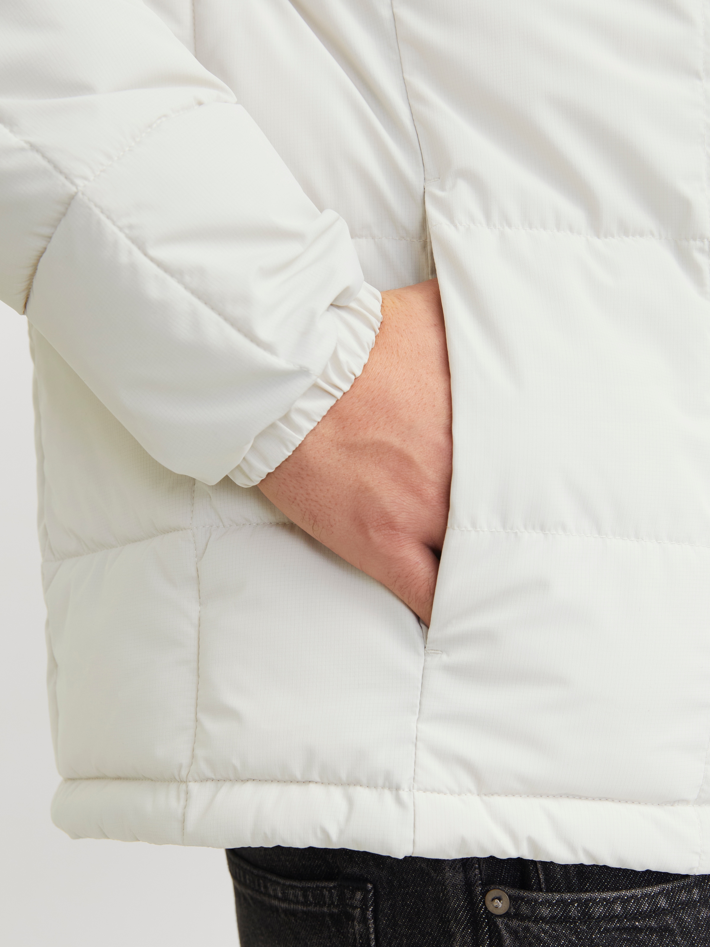 Jack & Jones Steppjacke »JJBEN SQUARE HOOD JACKET«, mit Kapuze