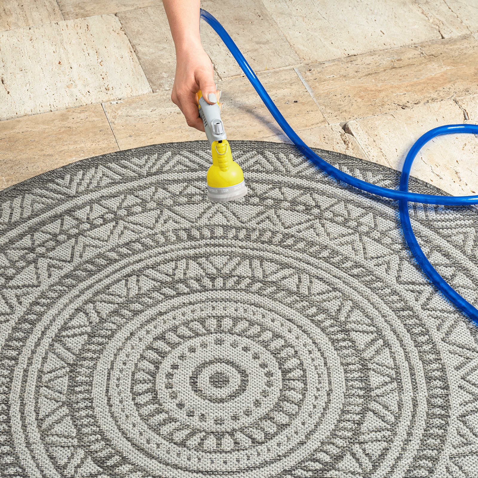 the carpet Teppich »Mistra« rund 1 mm Höhe