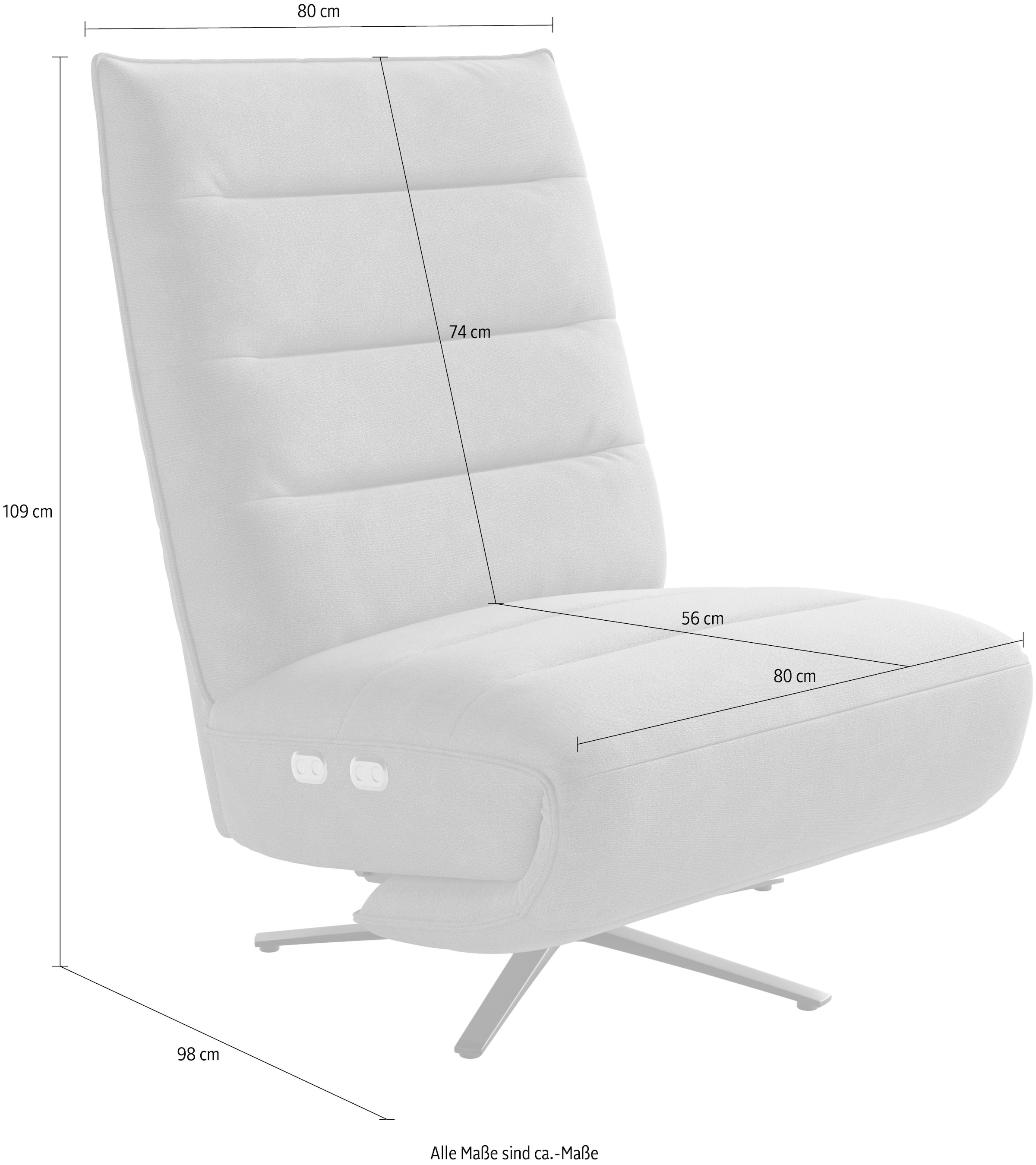 sit&more TV-Sessel »Eve« mit Herz-Waage und 2 Motoren, Bedienfelder im Sitz