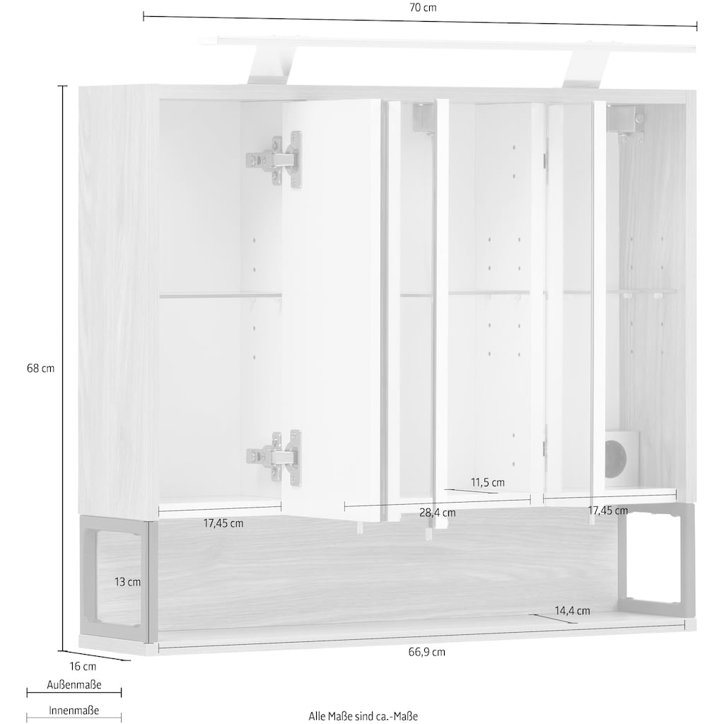 Schildmeyer Spiegelschrank »Limone«