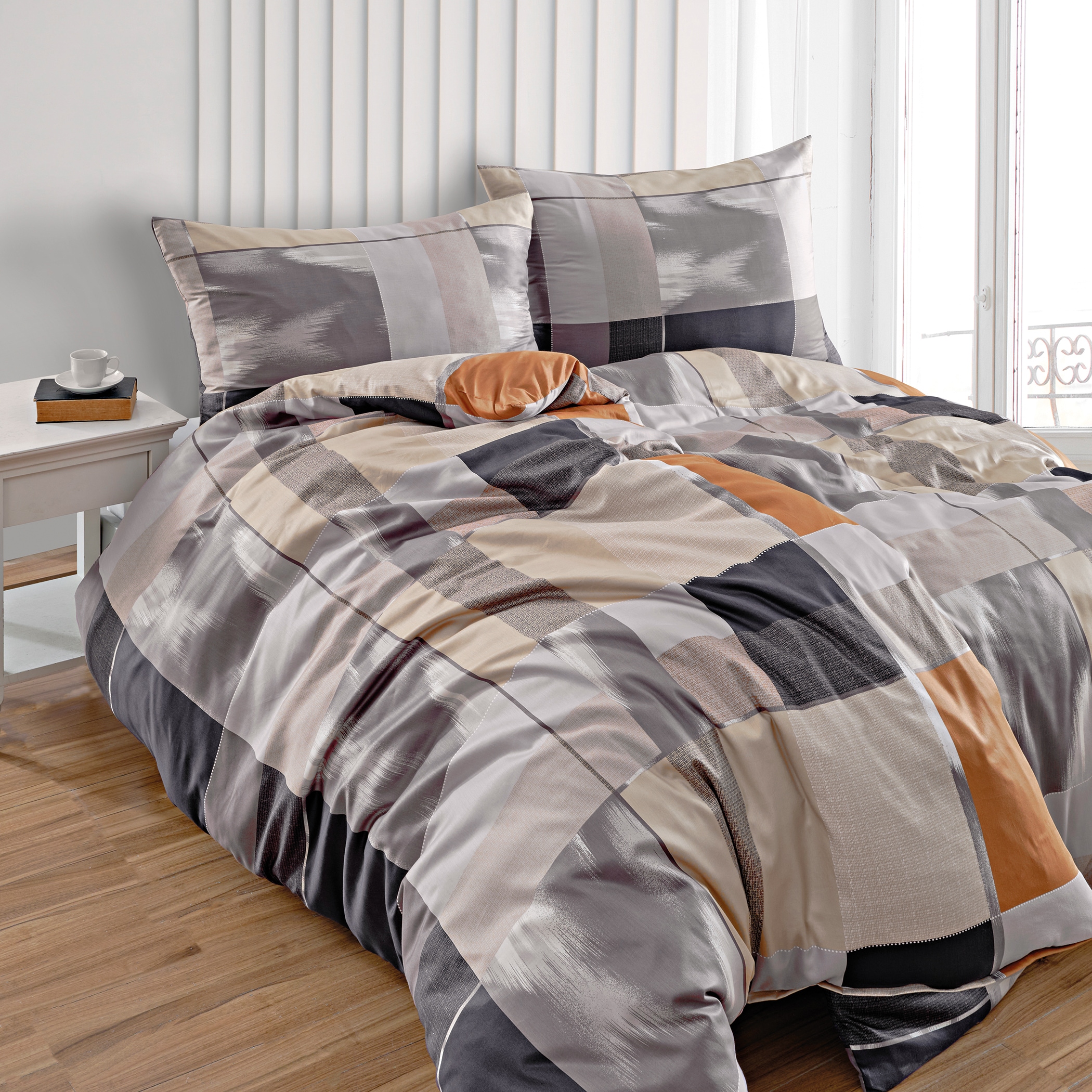 Florella Bettwäsche »Elian beige Soft-Touch Satin,  50% Baumwolle, 50% Viskose« 2 Stk.