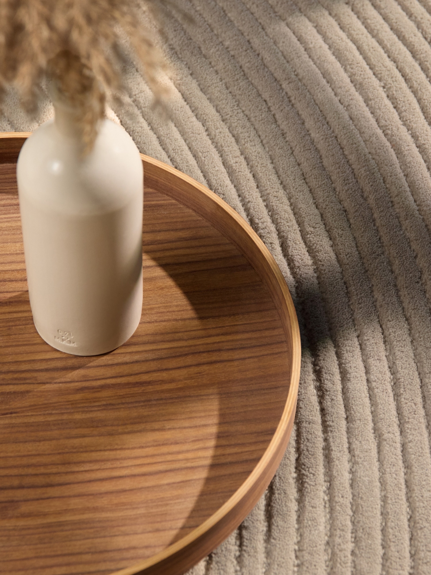 Ted Baker Wollteppich »Wollteppich Victoria« rechteckig 18 mm Höhe Naturteppich Wolle, Hoch-Tief-Design, Wohnzimmer, Schlafzimmer