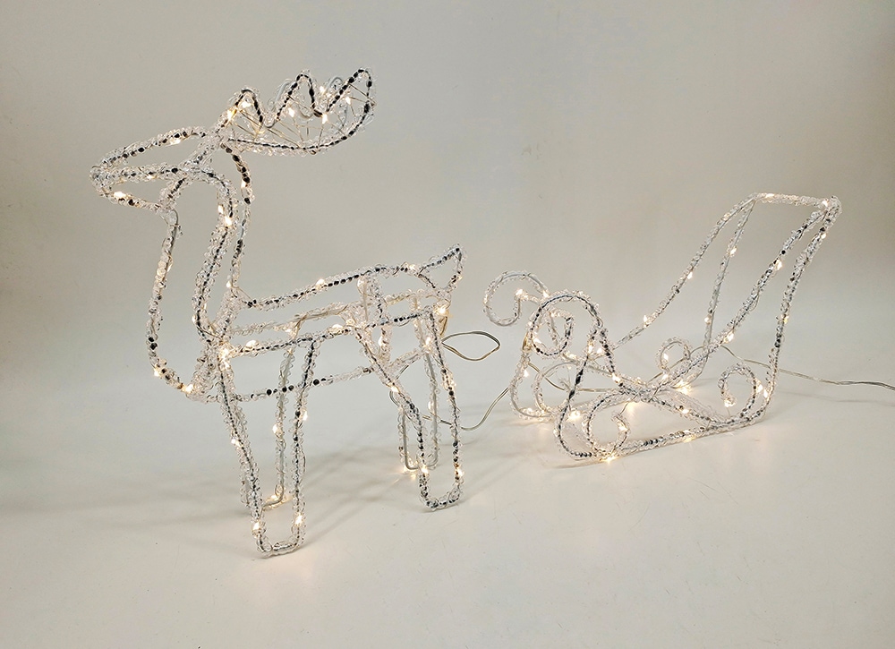 my home LED Dekofigur »Bellot, Weihnachtsdeko, Beleuchtung«, Rentierschlitten mit LED´s