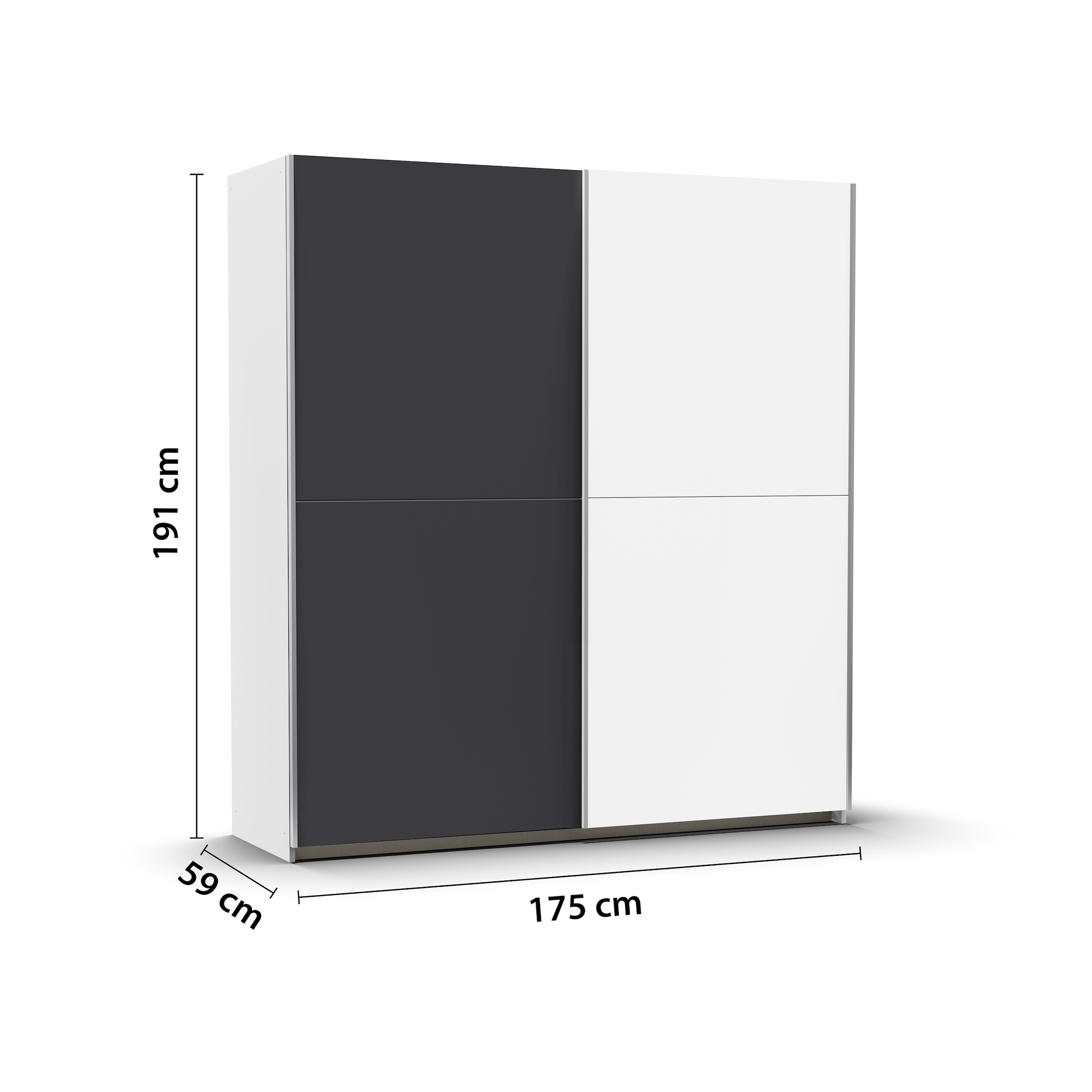 rauch Schwebetürenschrank »Kleiderschrank Schrank Garderobe SATURN mit 3 Ausstattungsvarianten«, 3 verschiedene Ausstattungsvarianten Griffe aus Metall MADE IN GERMANY