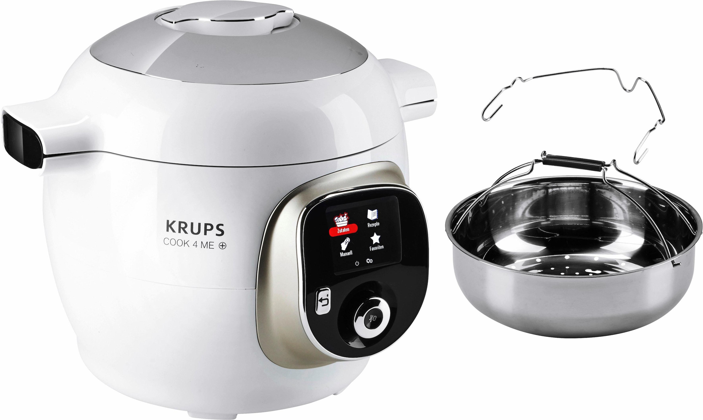 Krups Multikocher »CZ7101 Cook4Me +«, 6L Kapazität, digitale Rezepte, Schnellkochtopf, Dampfgaren, Anbraten
