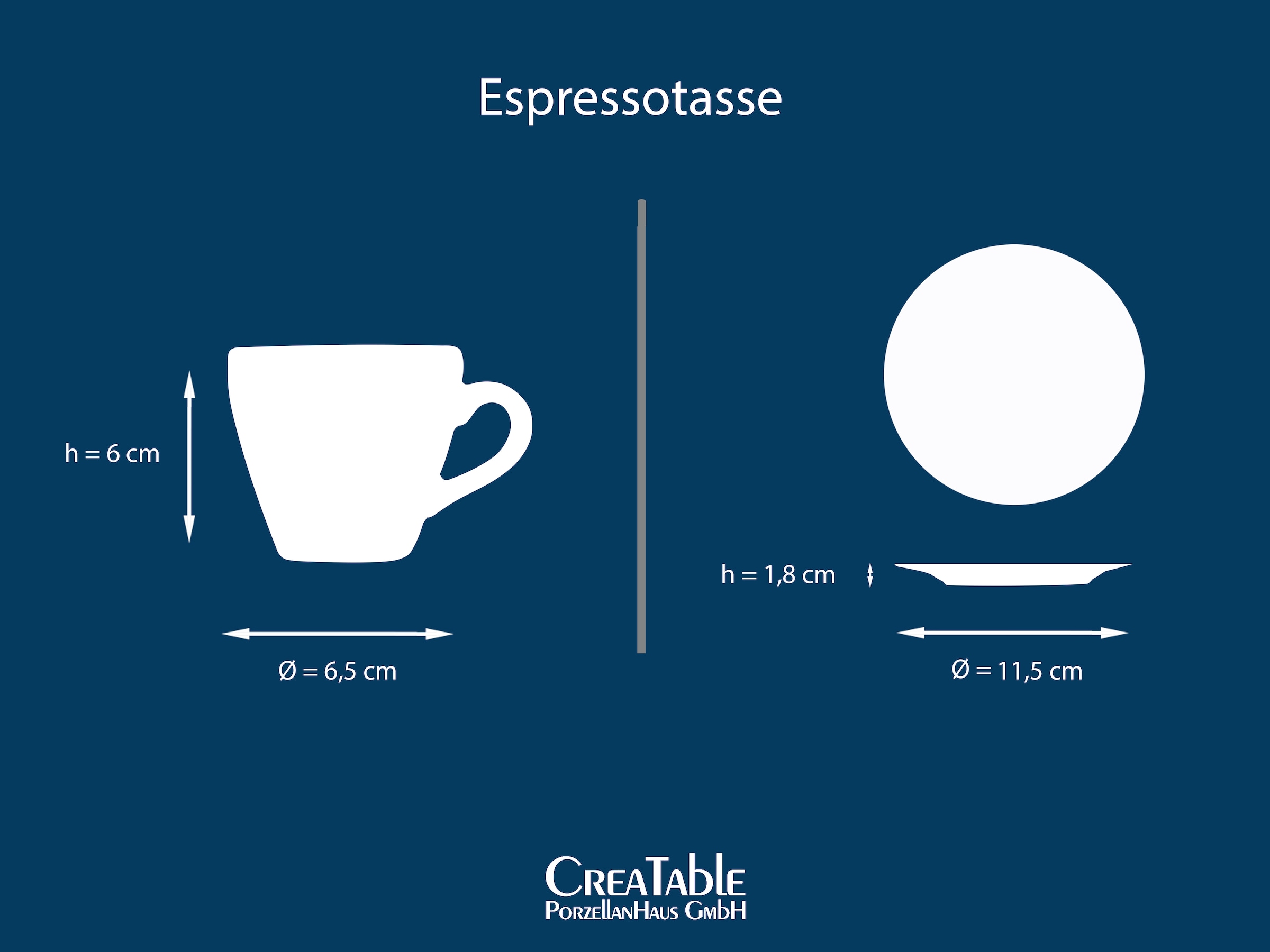 CreaTable Espressotasse »Golden Days Schwarz, Espressoset, 12-tlg.« Goldfarbene Spezialglasur