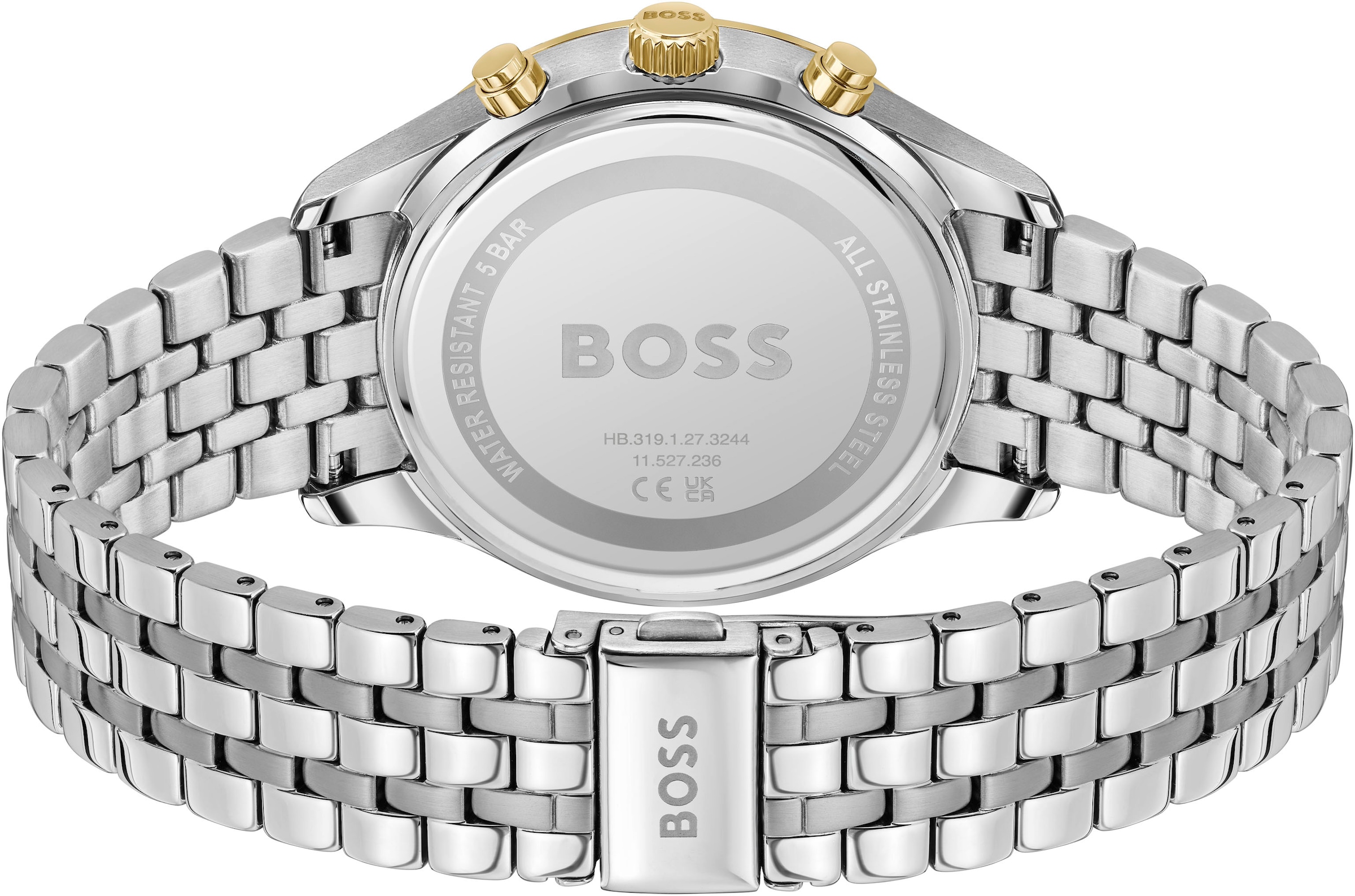 BOSS Chronograph »AVERY« Quarzuhr, Herrenuhr, Armbanduhr, Stoppfunktion, Edelstahlarmband