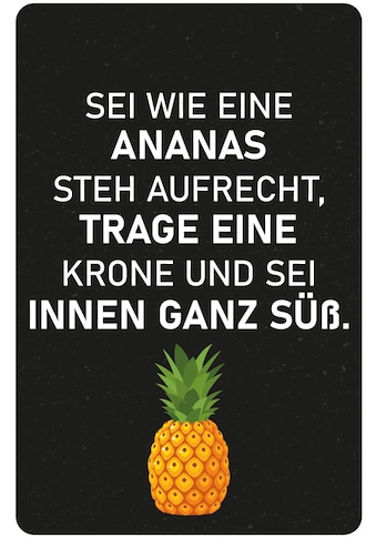 queence Metallbild »Ananas«, Sprüche, (1 St.) kaufen
