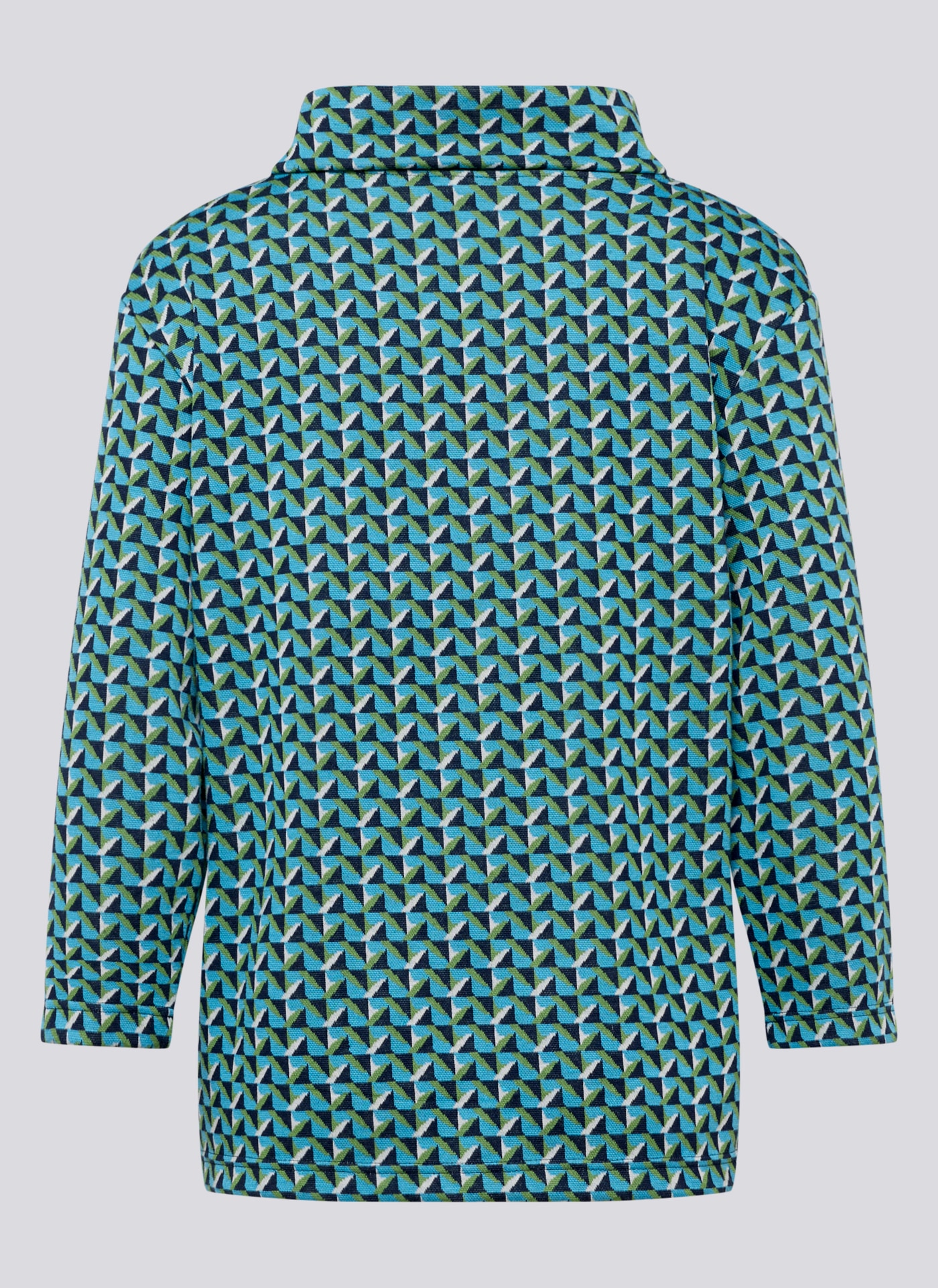 Rabe 3/4-Arm-Shirt , mit geschlitztem Rollkragen und Minimal Print
