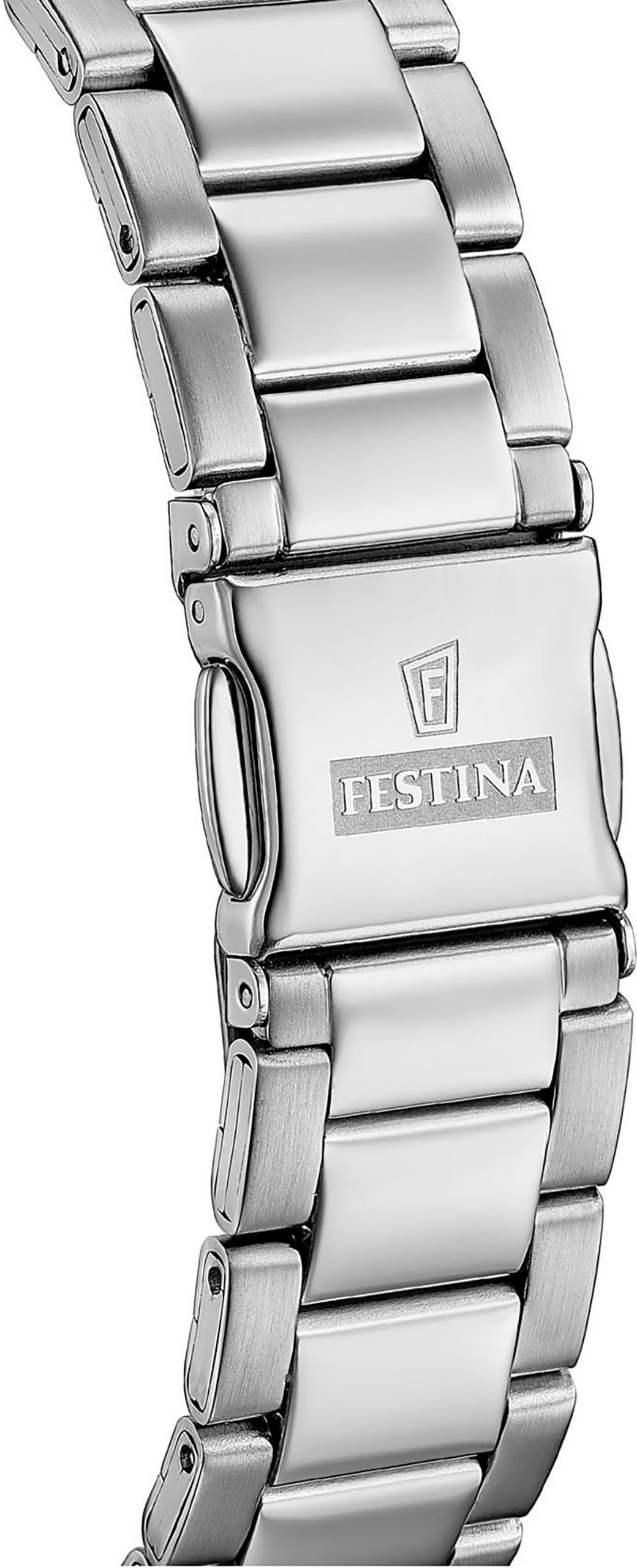 Festina Quarzuhr, Armbanduhr, Damenuhr, Herrenuhr, Edelstahlarmband, analog, Tag