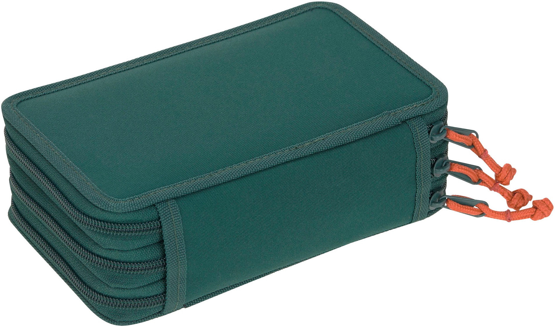 LÄSSIG Federmäppchen »Unique Triple, Ocean Edition, dark green«, Dreifach Mäppchen, aus recycelten PET-Flaschen