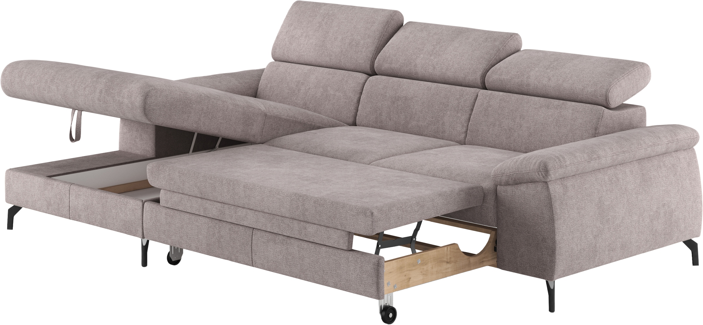 COTTA Ecksofa »Kitty L-Form«, inkl. Kopfteilverstellung, optional mit Bettfunktion u. Bettkasten