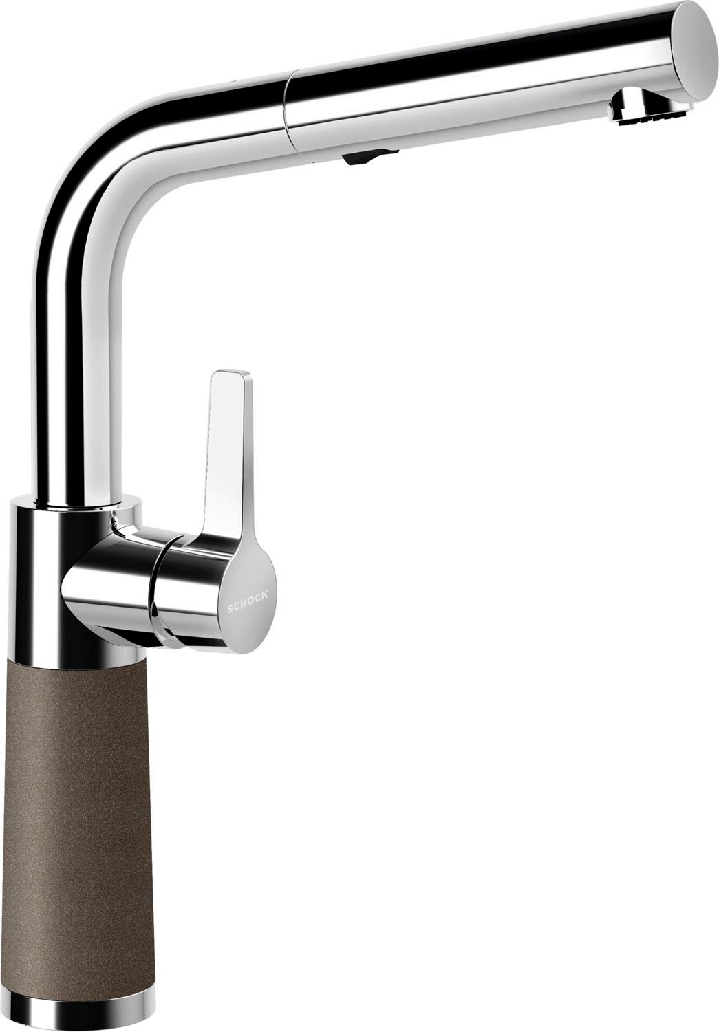 Schock Küchenarmatur "SC-540 SB" ausziehbar, Strahl-Brause, Rückflussverhinderer, Schwenkbereich 120