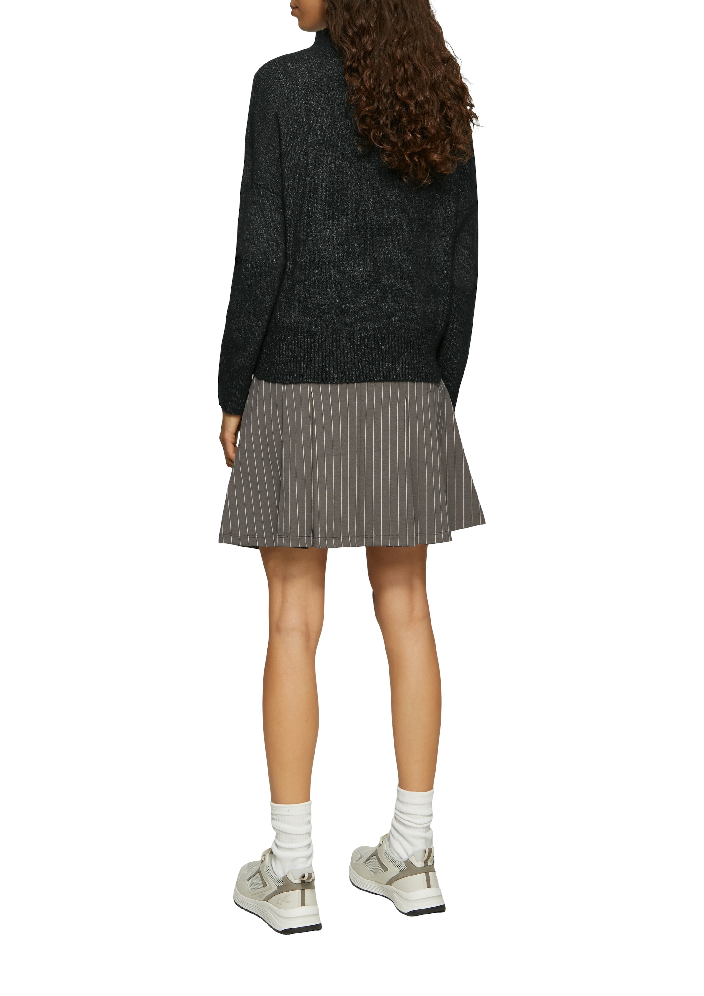 QS Stehkragenpullover, mit Ziernähten