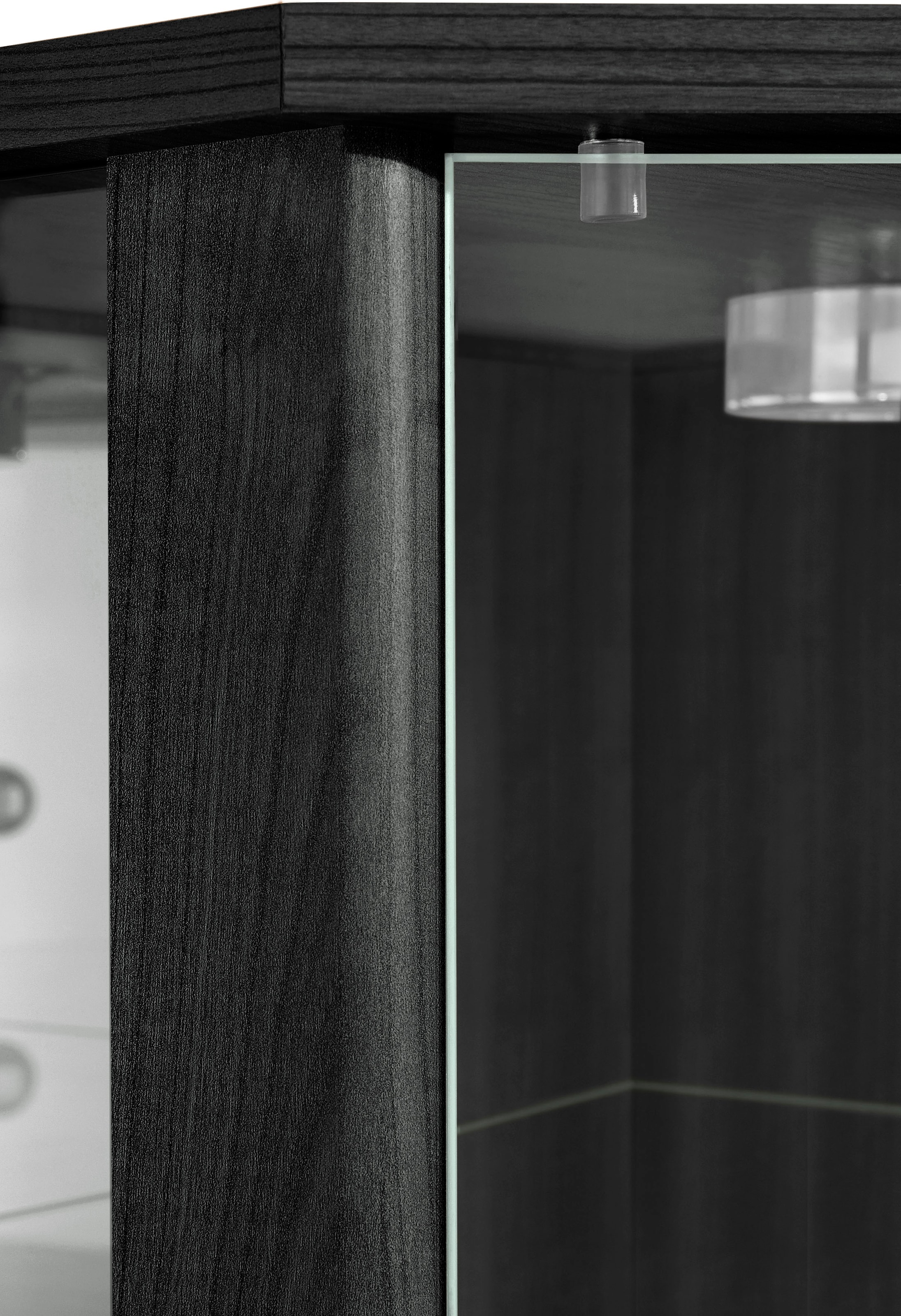 fif möbel Eckvitrine »TRIO Höhe ca. 172 cm, ink. Beleuchtung« Eckvitrine/Glasvitrine 1x Glastür, perfekt für Sammler, Sammlervitrine