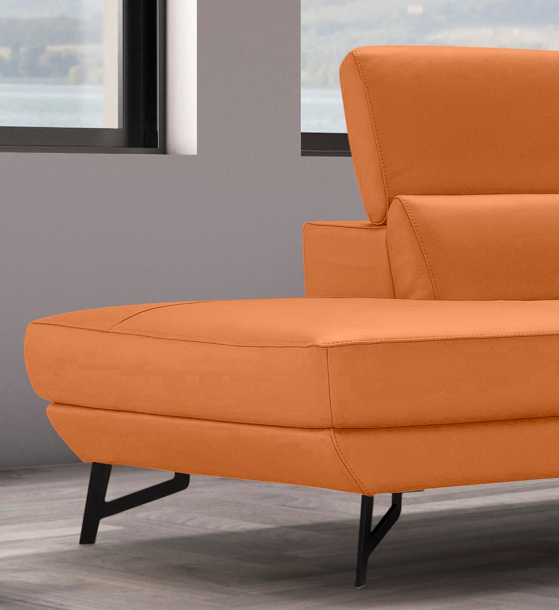 Egoitaliano Ottomane »Narcisa, Designsofa«, mit verstellbarer Kopfstütze, Solitärmöbel als Blickfang