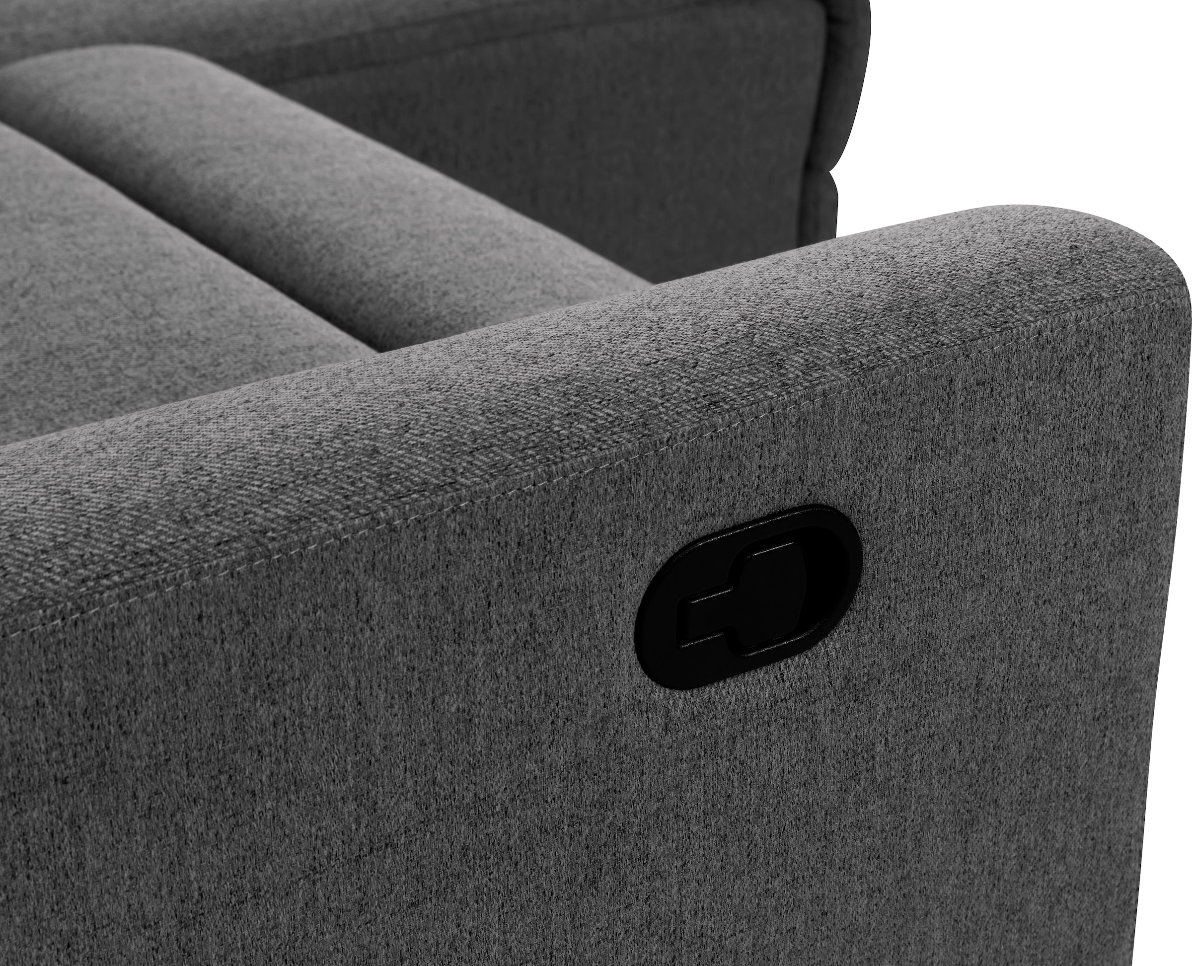 INOSIGN Ecksofa »JENNA, L-Form, 209cm, manuelle u. elektrische Funktion, mit USB A/C,«, Liegefunktion 105°-150°, Federkern, Struktur fein