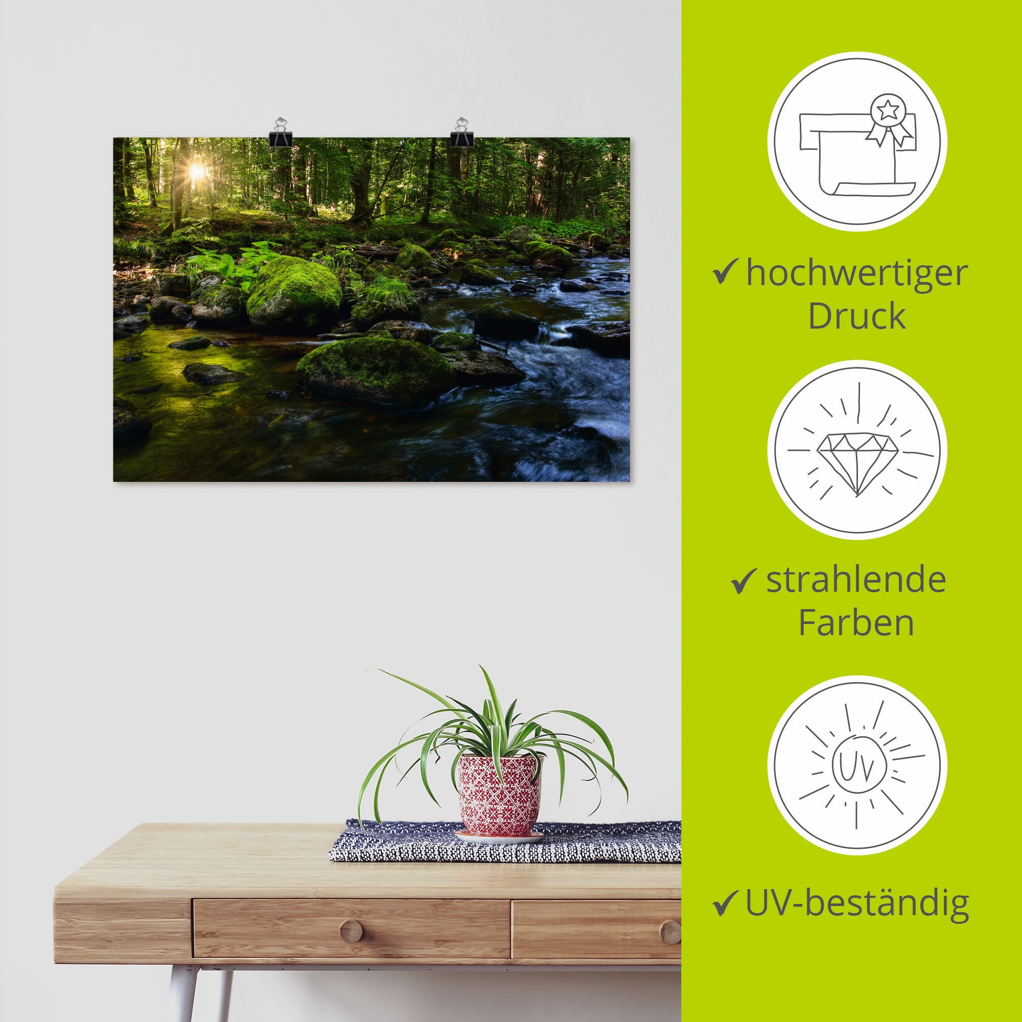 Artland Wandbild »Feenland« Wald 1 Stk. tlg. als Alubild, Outdoorbild, Leinwandbild, Poster in verschied. Größen
