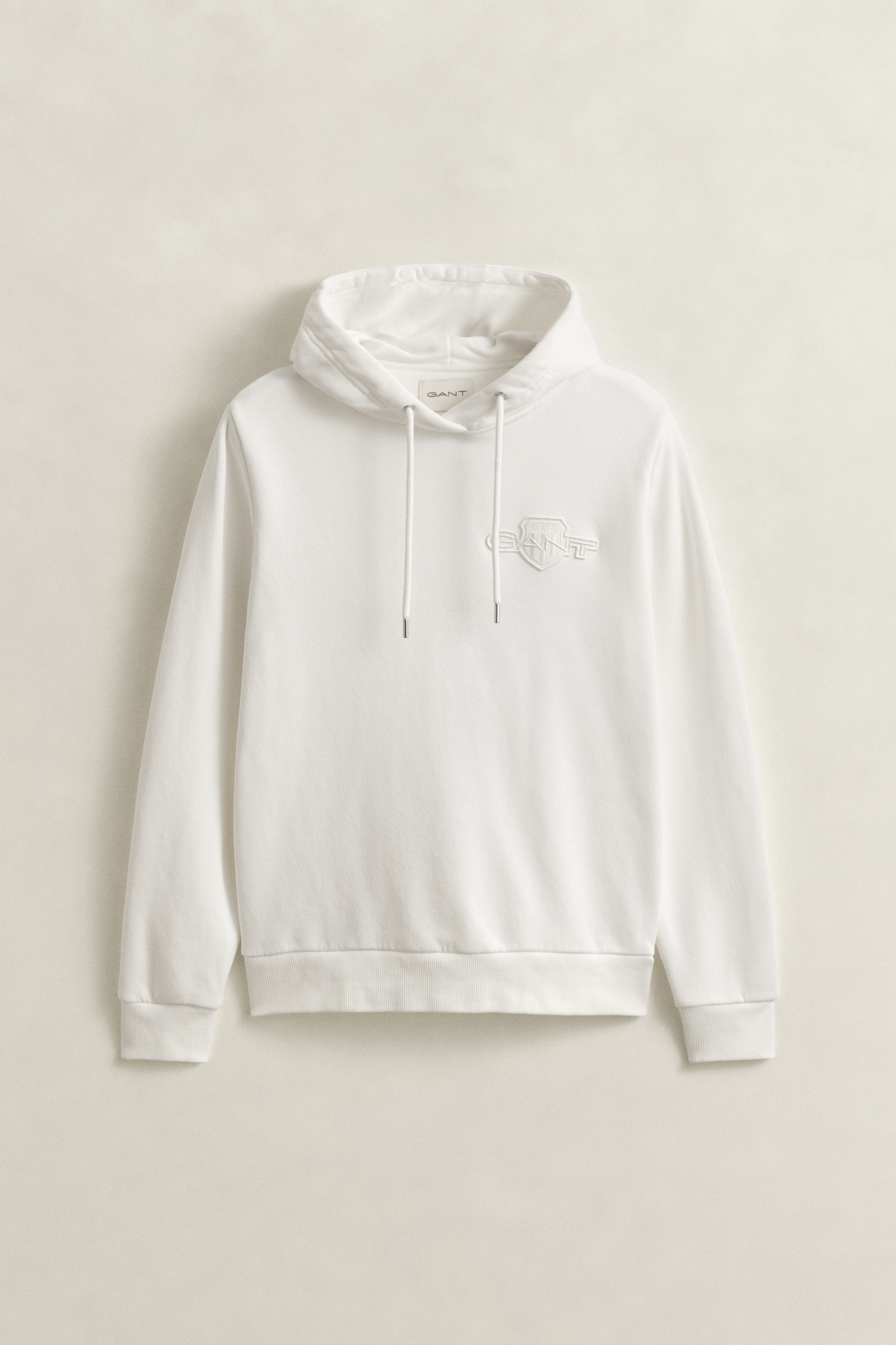 Gant Hoodie »REG TONAL SHIELD HOODIE«, Ton in Ton Stickerei, Rippbündchen
