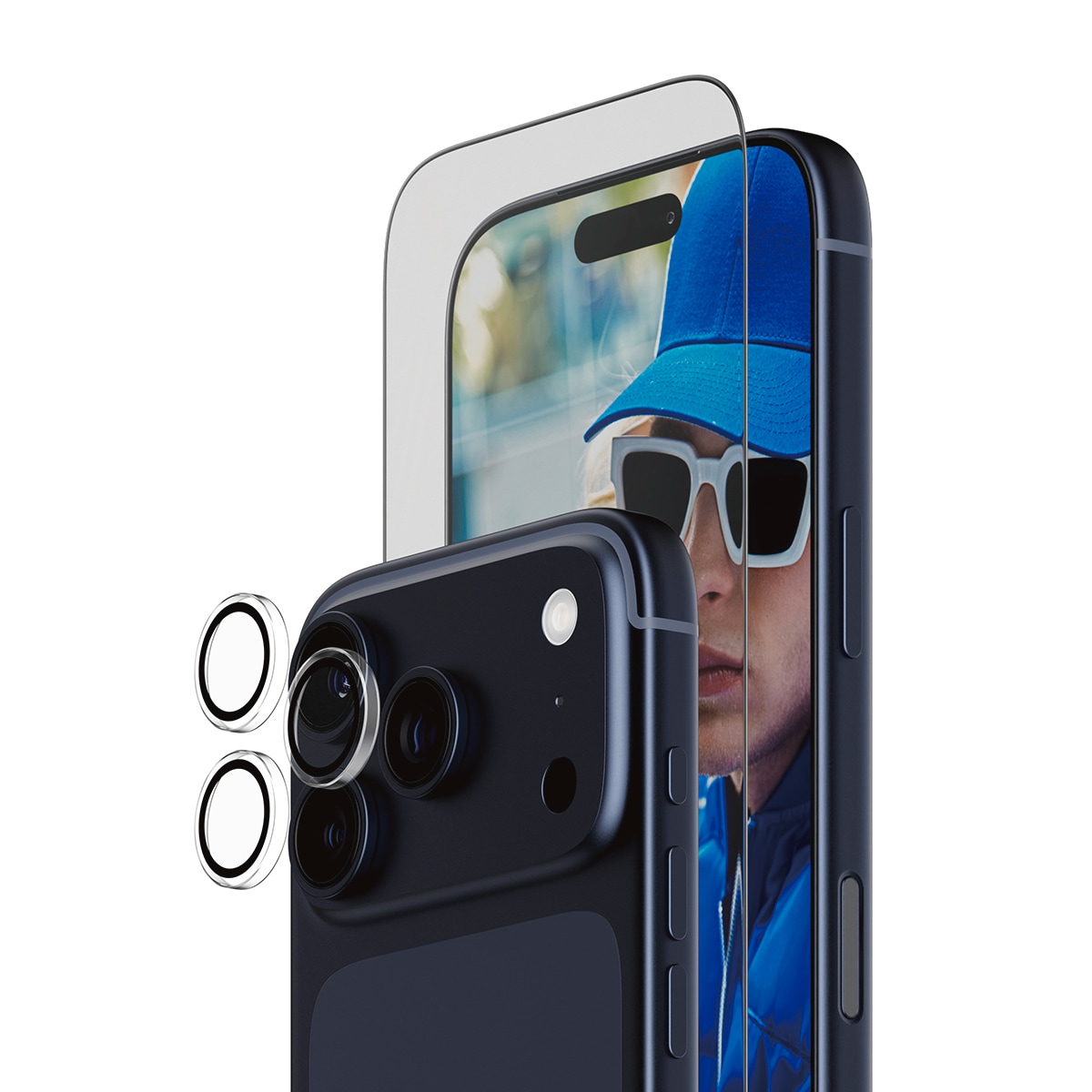 CARE by PanzerGlass Displayschutzglas »2-in-1 Protection Essentials Bundle« für Apple iPhone 17 Pro Displayschutzfolie, Schutzfolie, Bildschirmschutz, kratz- & stoßfest