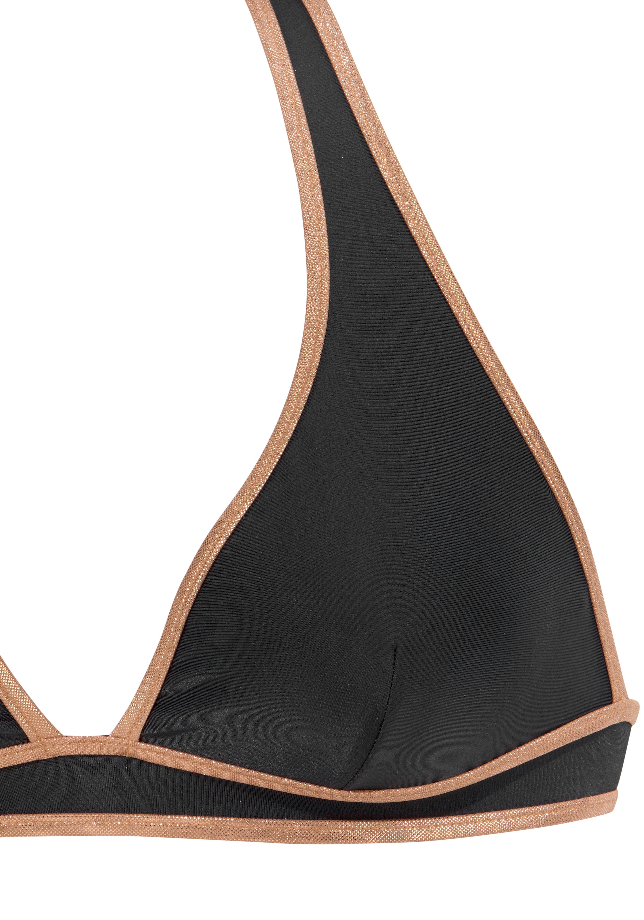 Bruno Banani Triangel-Bikini-Top »Milano«, mit kupferfarbener Paspel