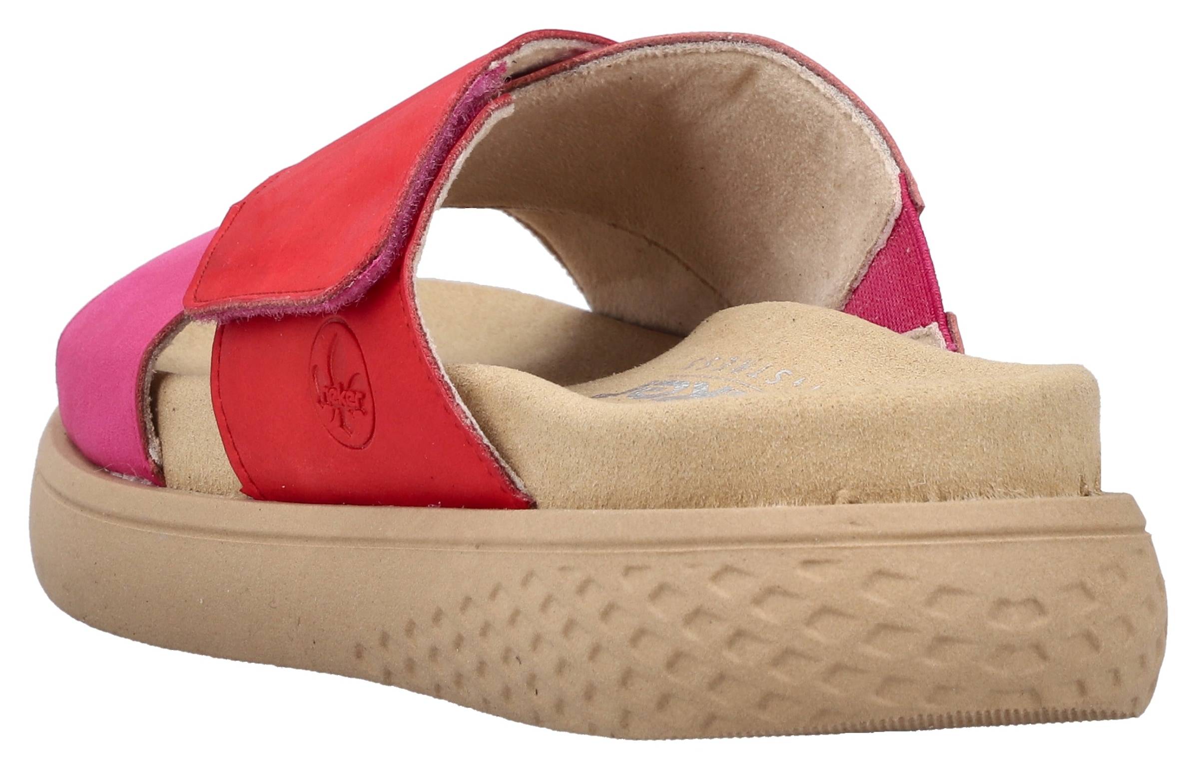 Rieker Pantolette, Sommerschuh, Strandschuh, Hausschuh, Schlappen mit bequemem Fußbett