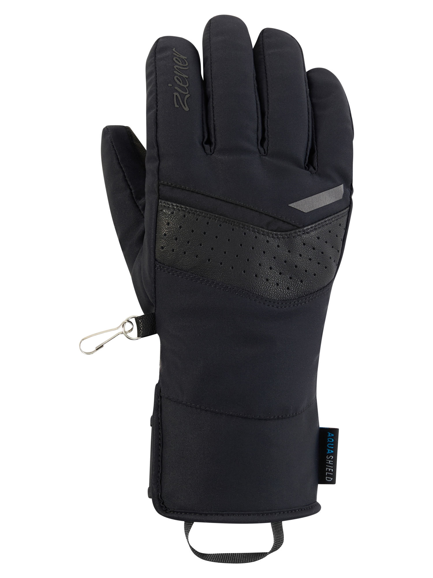 Ziener Skihandschuhe »KJARTA AQUASHIELD® DAMEN« wasserdicht, winddicht, atmungsaktiv, Wollwattierung, Lederinnenhand