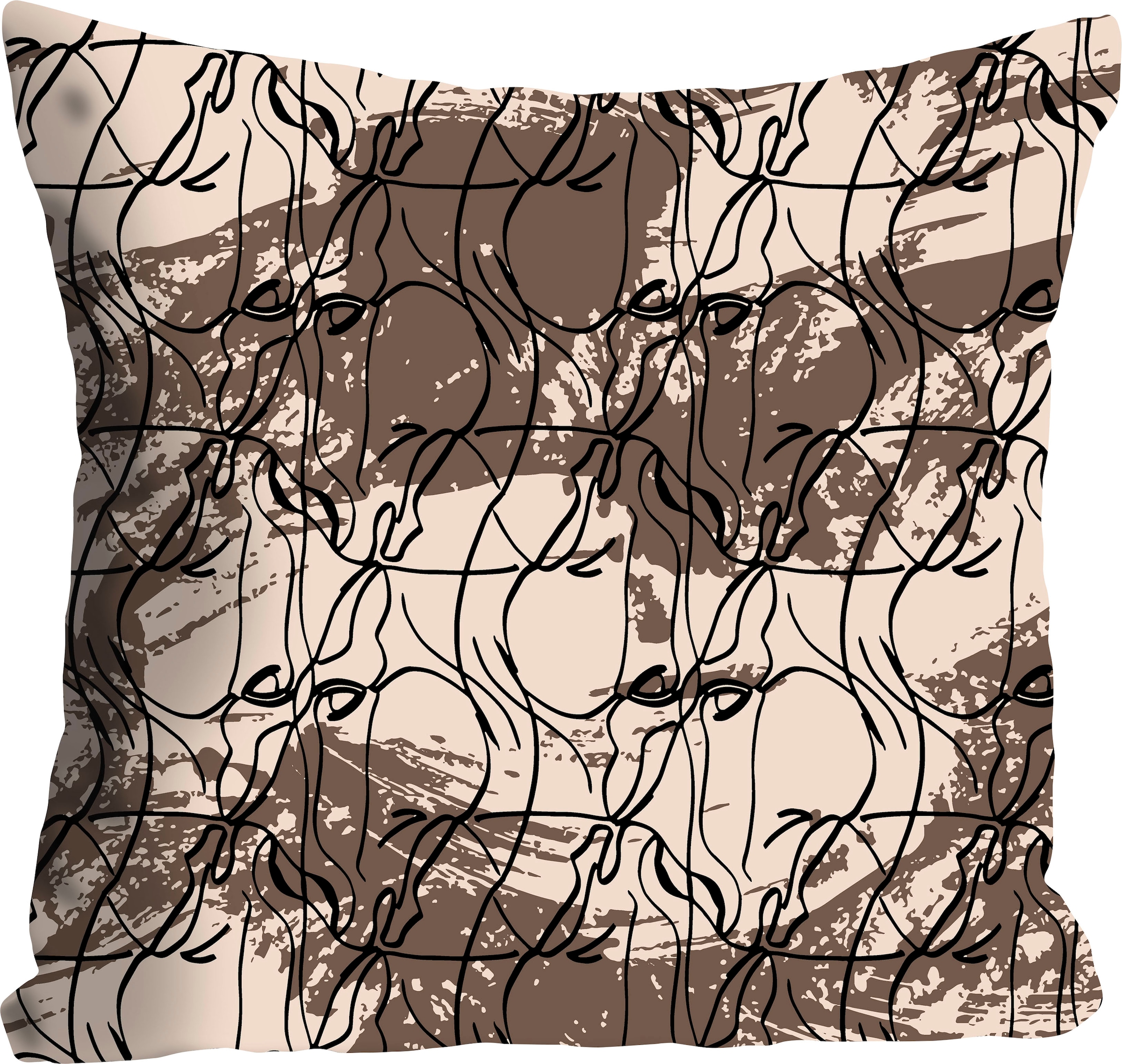 queence Dekokissen »Celda«, mit einem abstrakten Muster, Kissenhülle ohne Füllung, 1 Stück