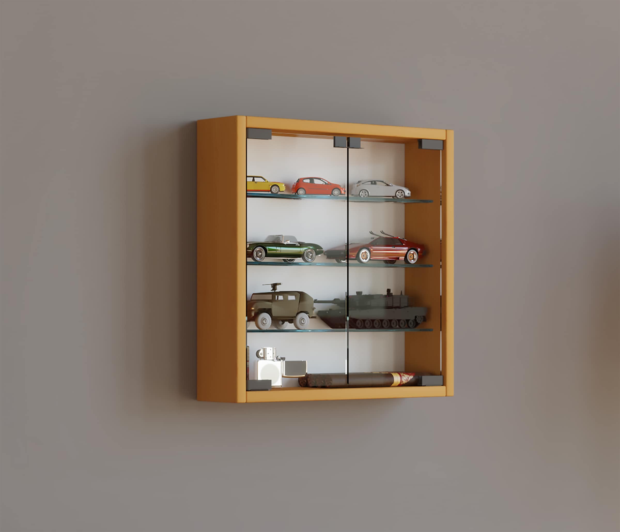 VCM Wandregal »Hängevitrine Wandvitrine Sammel Deko Mandosa S« 1 Stk. tlg.