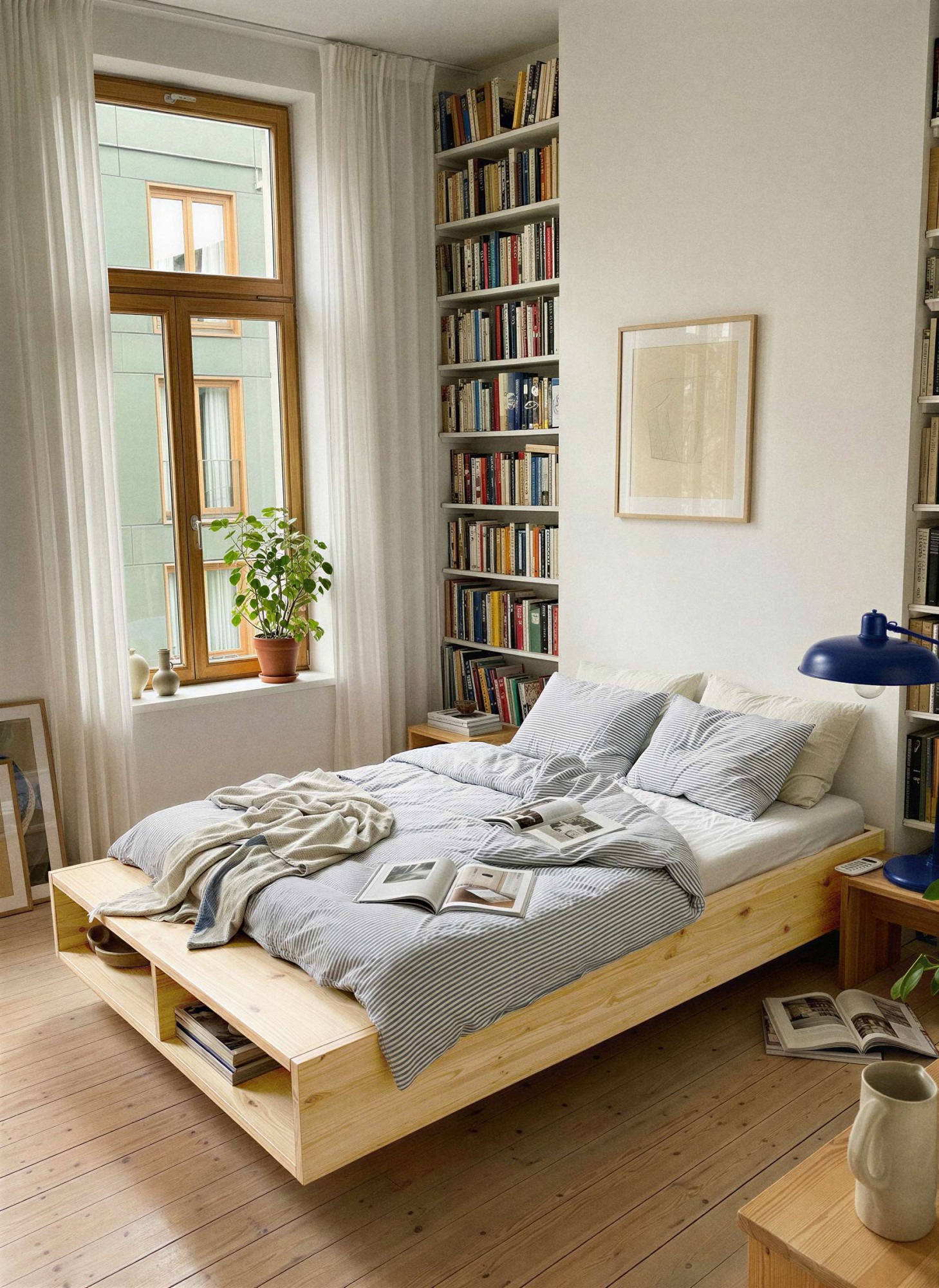 Karup Design Stauraumbett "Merge Bed Bettgestell m. integrierter Bank m. Stauraum, mehrere Größen" inkl. Lattenrost, excl. Matratze, FSC-zertifiziertes Massivholz