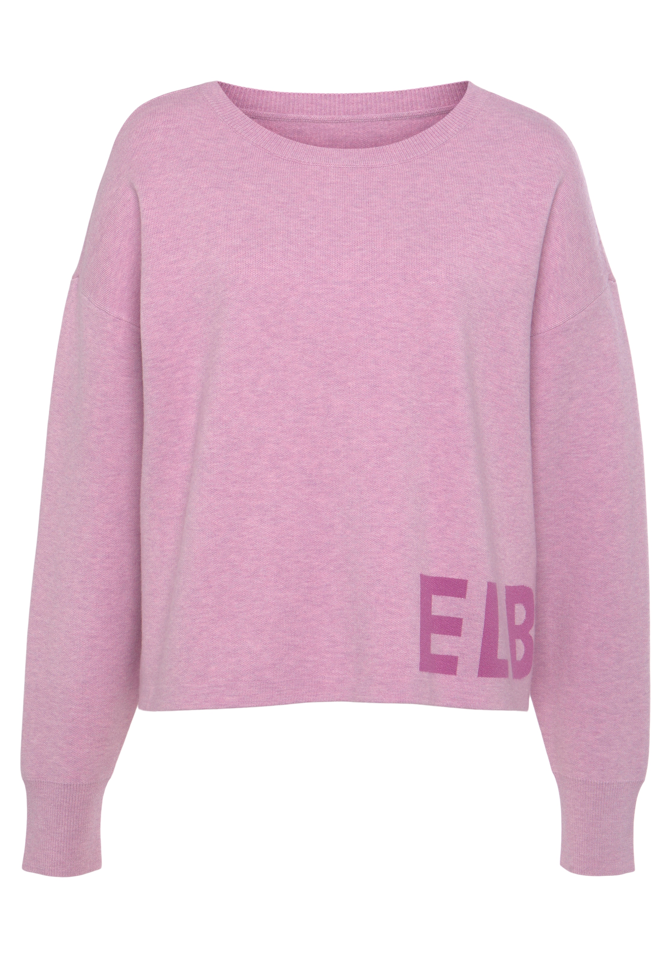 Elbsand Strickpullover »-Loungesweatshirt«, mit eingestricktem Logo