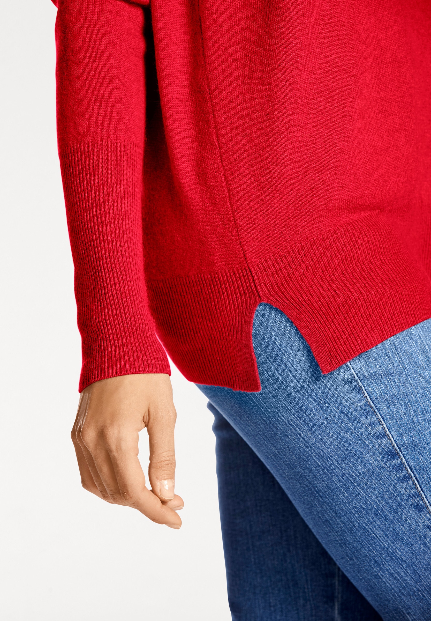 heine Longpullover »V-Pullover Kaschmirpullover mit V-Ausschnitt«