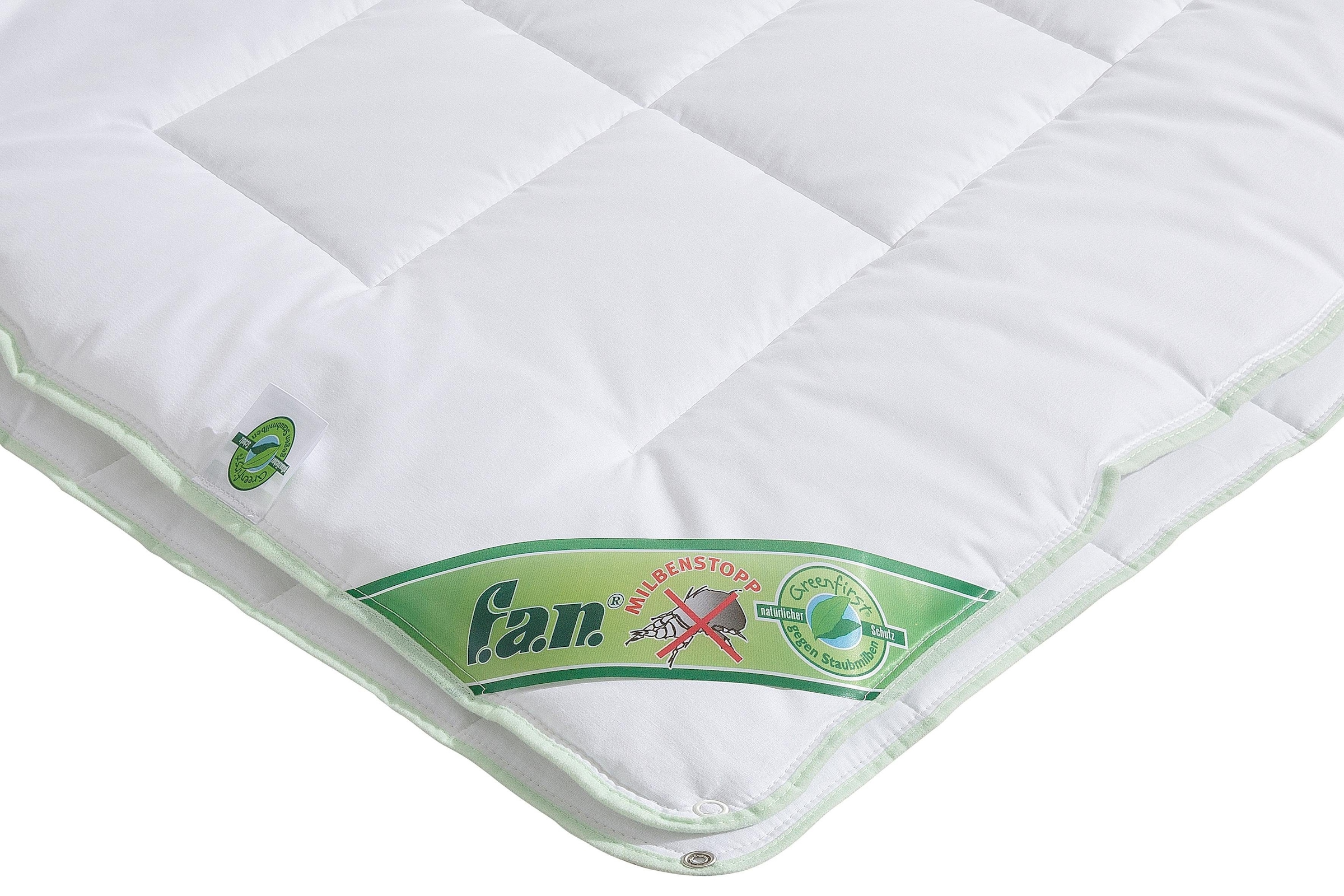 fan Microfaserbettdecke + Kunstfaserkissen »Greenfirst«, (Spar-Set)