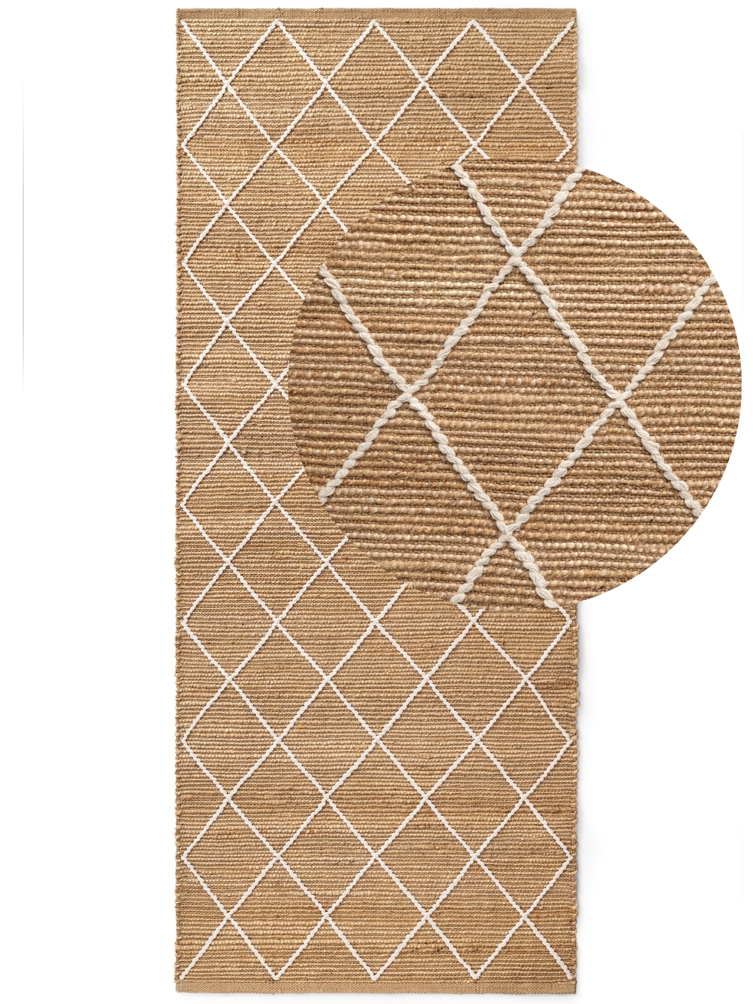 HANSE Home Teppich »Kunu Juteteppich«, rechteckig, 10 mm Höhe, Naturfasern, Jute mit Baumwolle, Wohnzimmer, Diele, Flur, Boho, Skandi