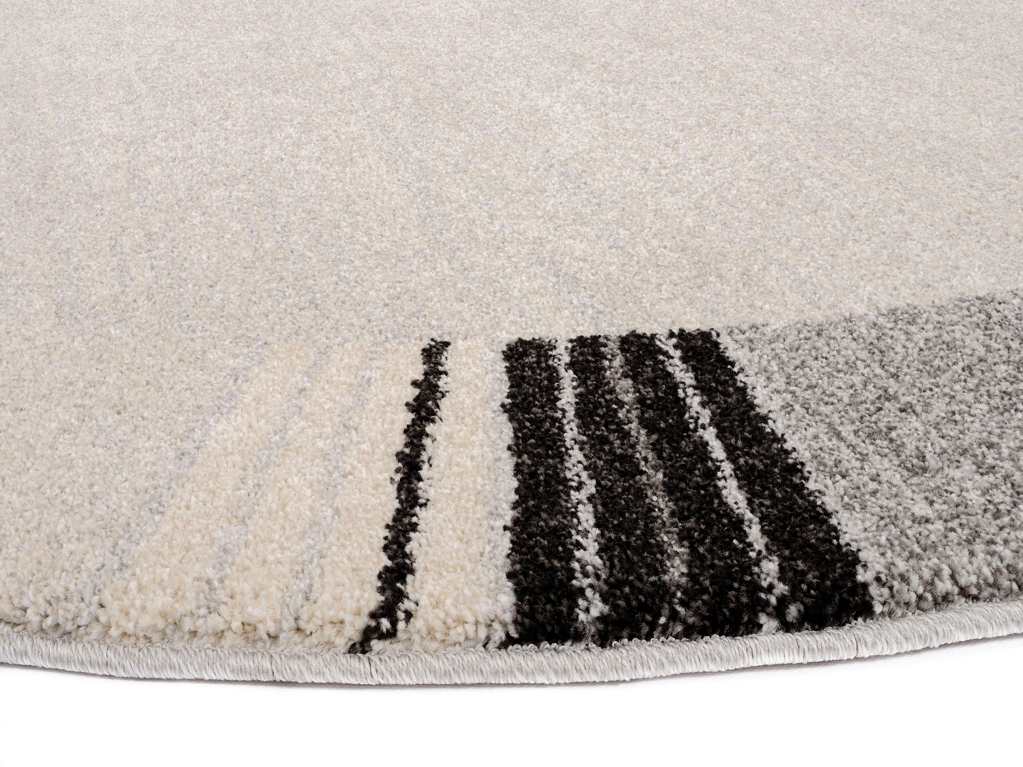 OCI DIE TEPPICHMARKE Teppich »CASTLE FLORA , auch in rechteckig« rund 20 mm Höhe dichter Frisé Kurzflor, farbiger Bordüre, Wohnzimmer, Schlafzimmer