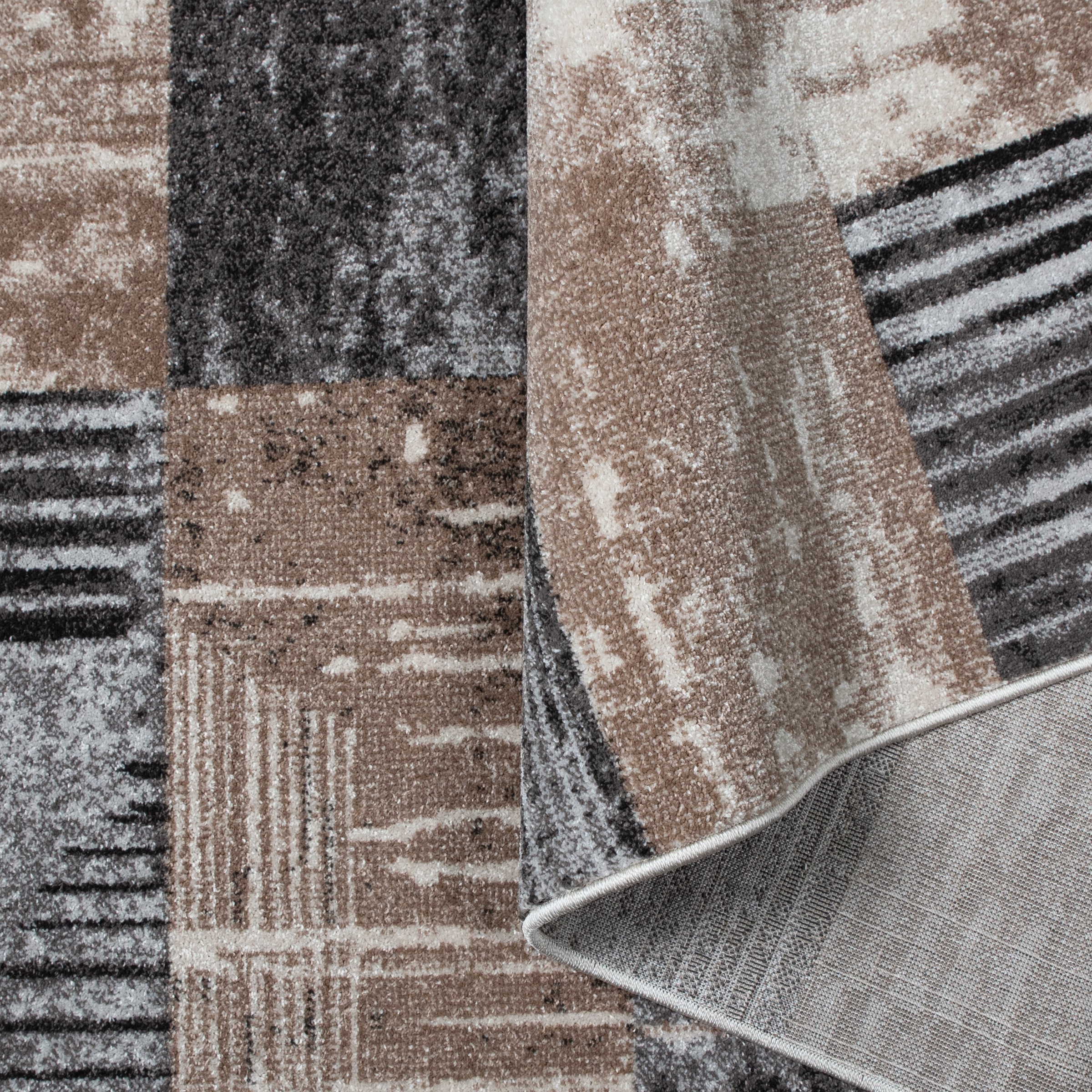 OTTO home Teppich »Lunari«, rechteckig, 9 mm Höhe, Karo-Design, modern, geometrisches Muster, weiche Haptik