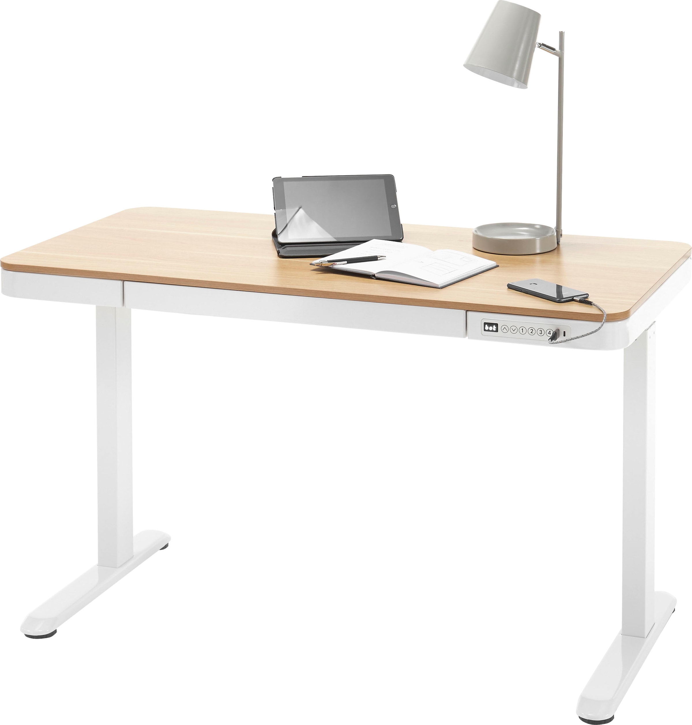 MCA furniture Schreibtisch »Barco«, elektrisch höhenverstellbar von 72-122 cm, Breite 120 cm